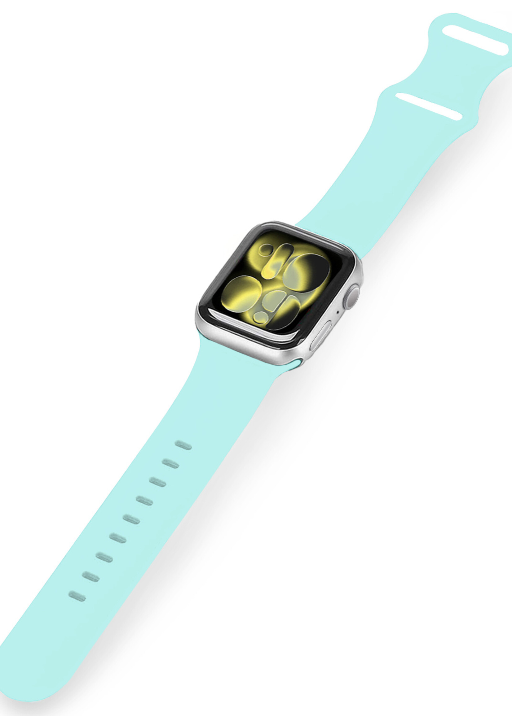 LUQ LUQ Apple Watch Bandje Siliconen Verstelbaar (42/44/45/46 mm) - Oud Roze