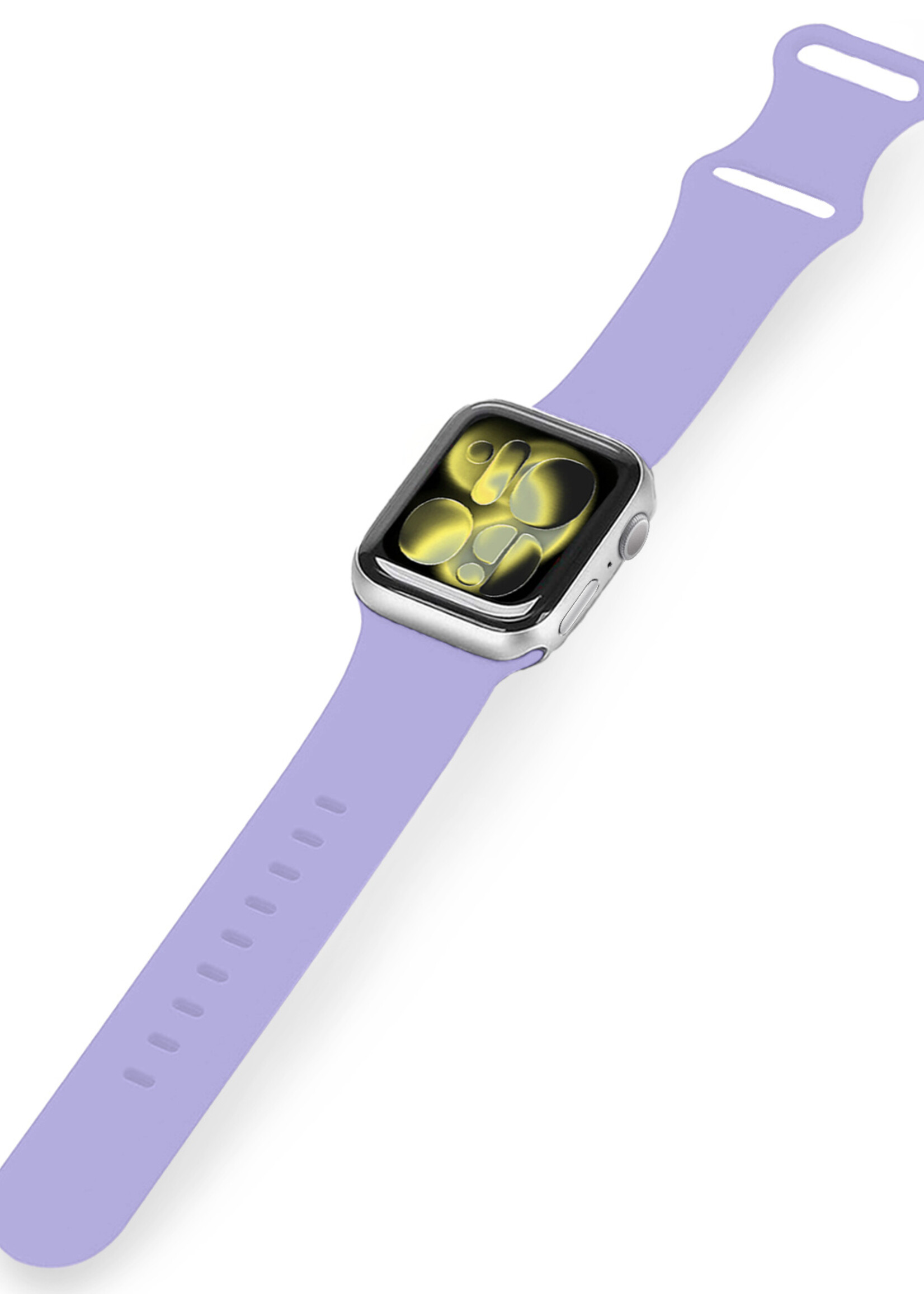 LUQ LUQ Apple Watch Bandje Siliconen Verstelbaar (42/44/45/46 mm) - Violet