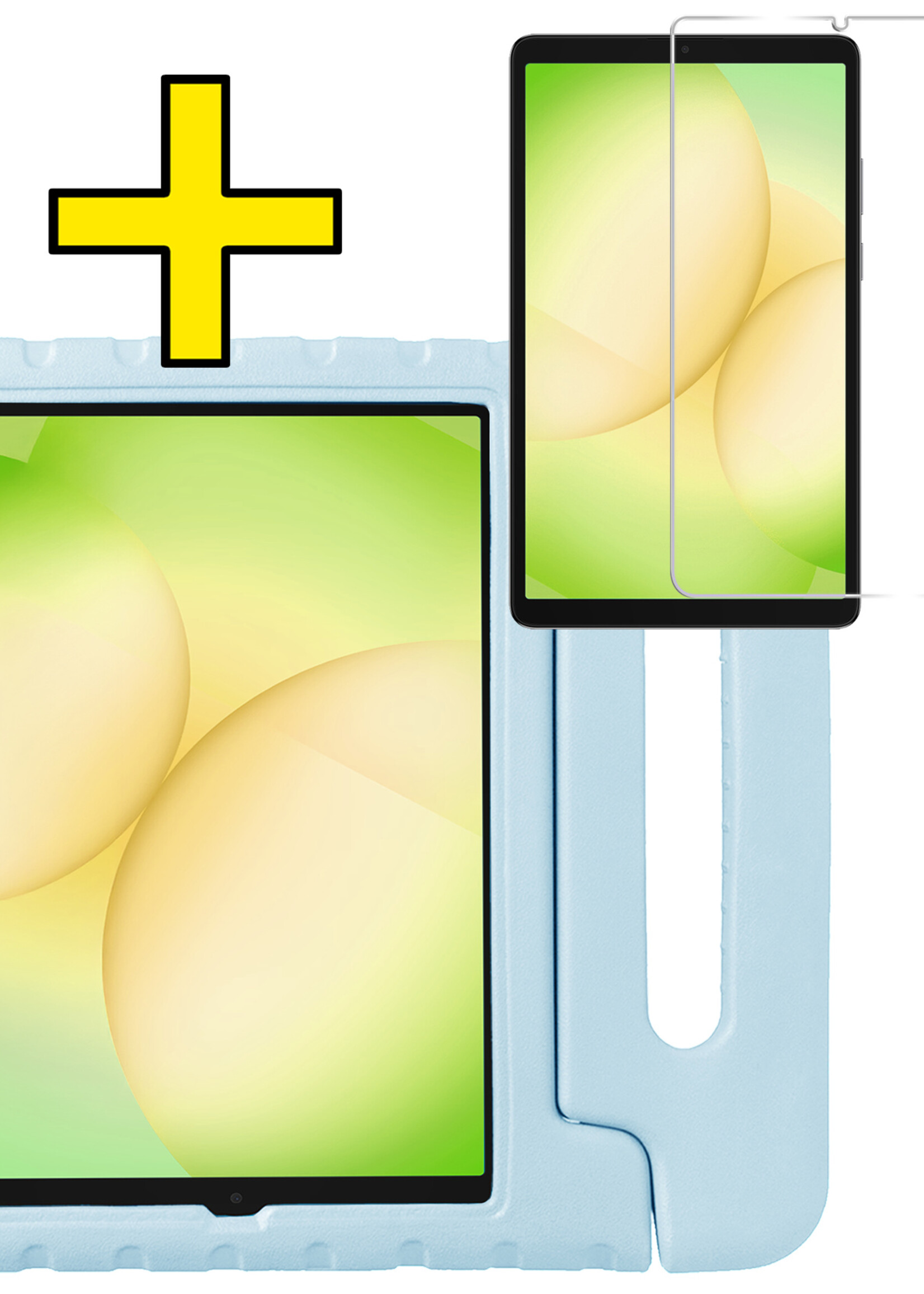 LUQ LUQ Samsung Galaxy Tab A11 Kinderhoes Met Screenprotector - Sky