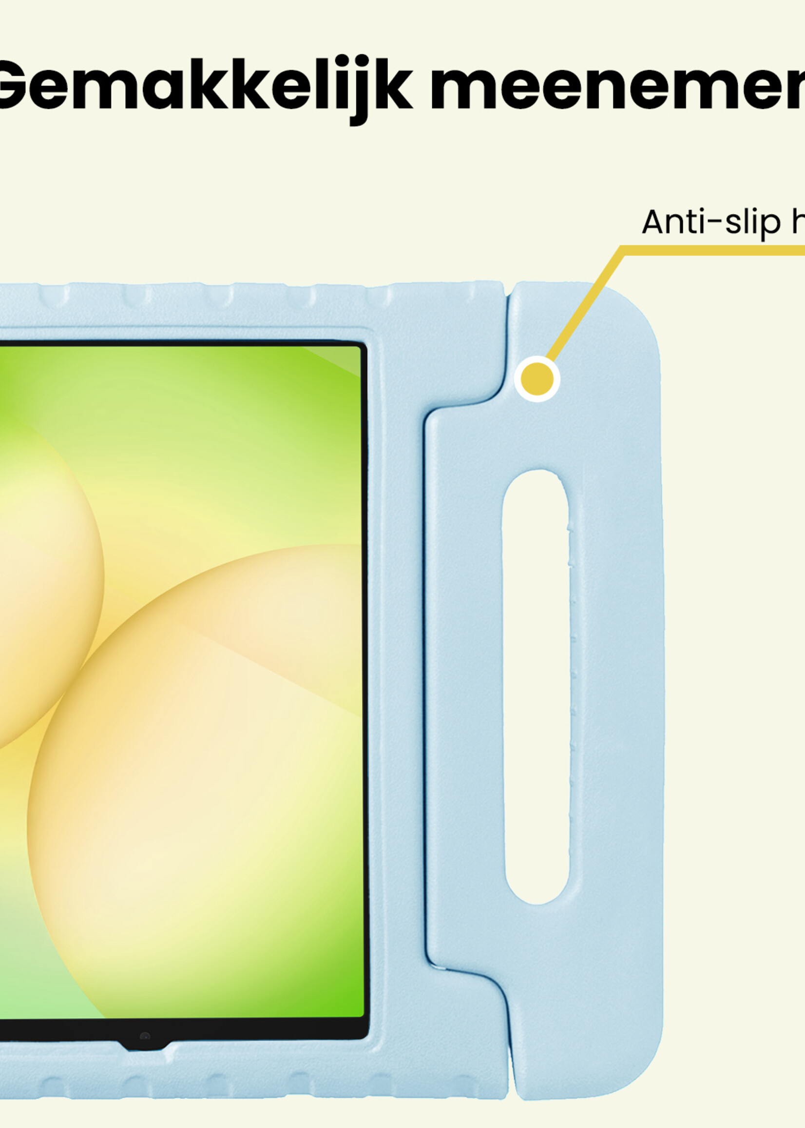 LUQ LUQ Samsung Galaxy Tab A11 Kinderhoes Met Screenprotector - Sky