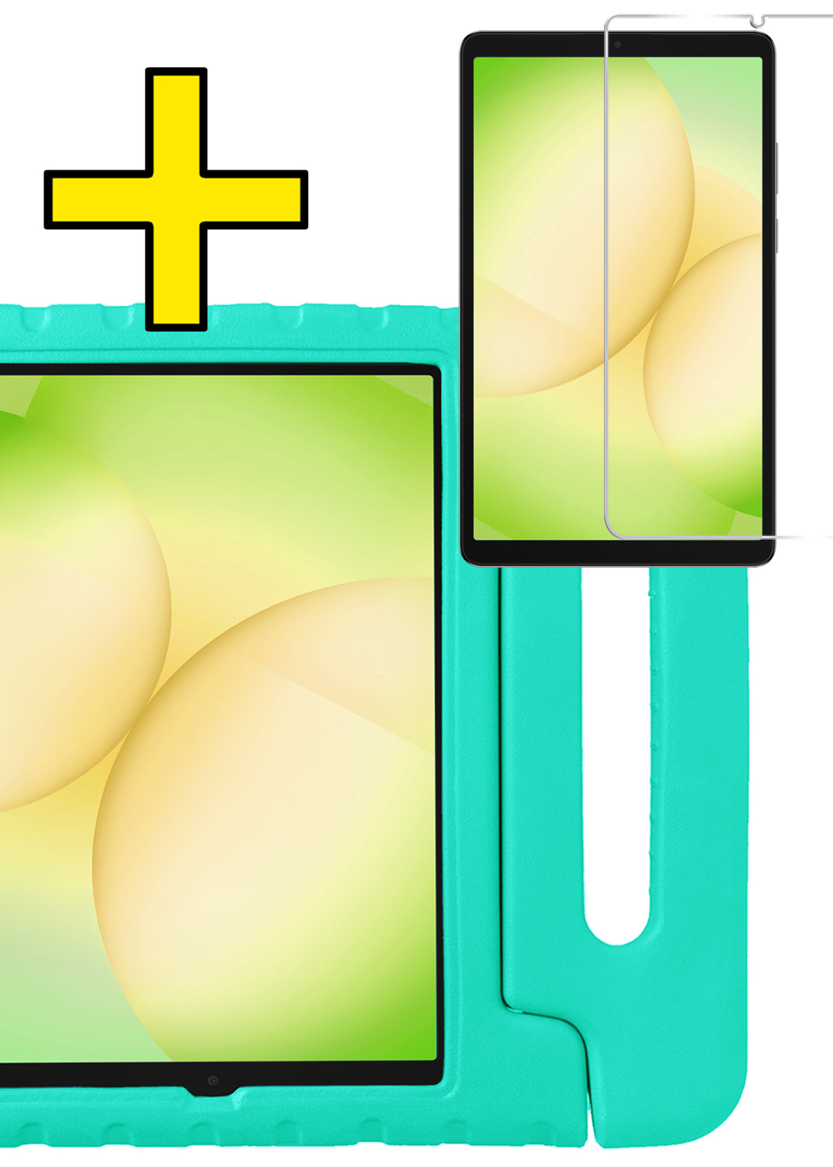 LUQ LUQ Samsung Galaxy Tab A11 Kinderhoes Met Screenprotector - Turquoise