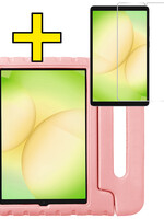 LUQ LUQ Samsung Galaxy Tab A11 Kinderhoes Met Screenprotector - Zalm