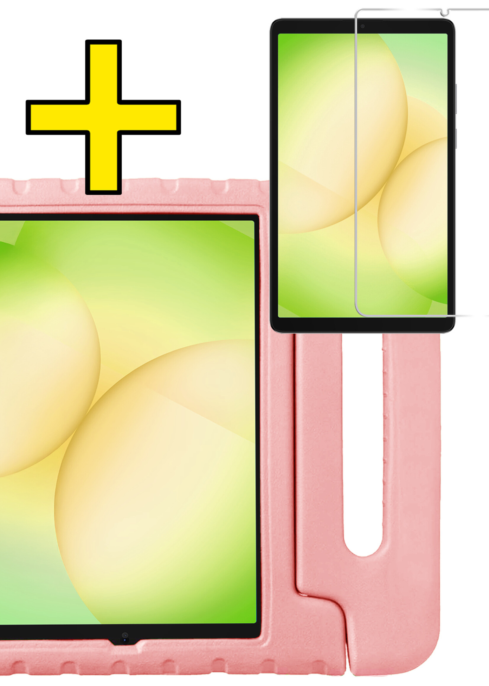 LUQ LUQ Samsung Galaxy Tab A11 Kinderhoes Met Screenprotector - Zalm