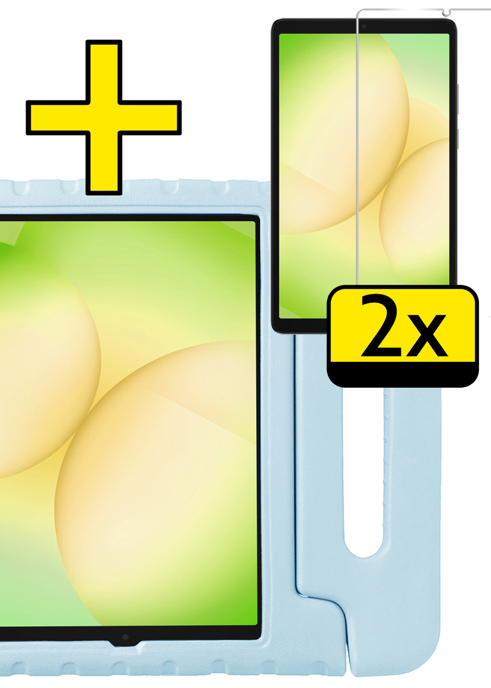 LUQ LUQ Samsung Galaxy Tab A11 Kinderhoes Met 2x Screenprotector - Sky
