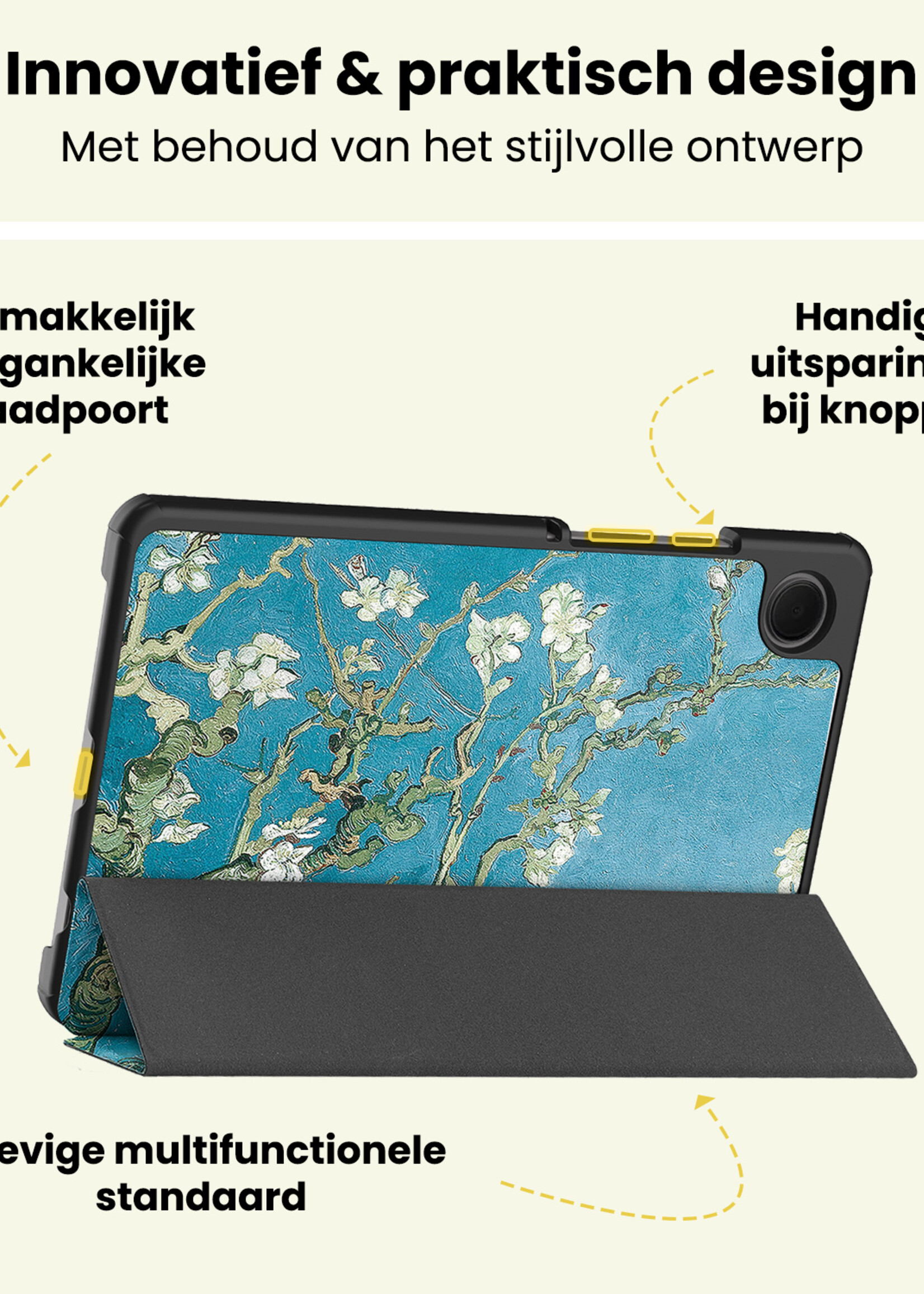 LUQ LUQ Samsung Galaxy Tab A11 Hoes - Bloesem