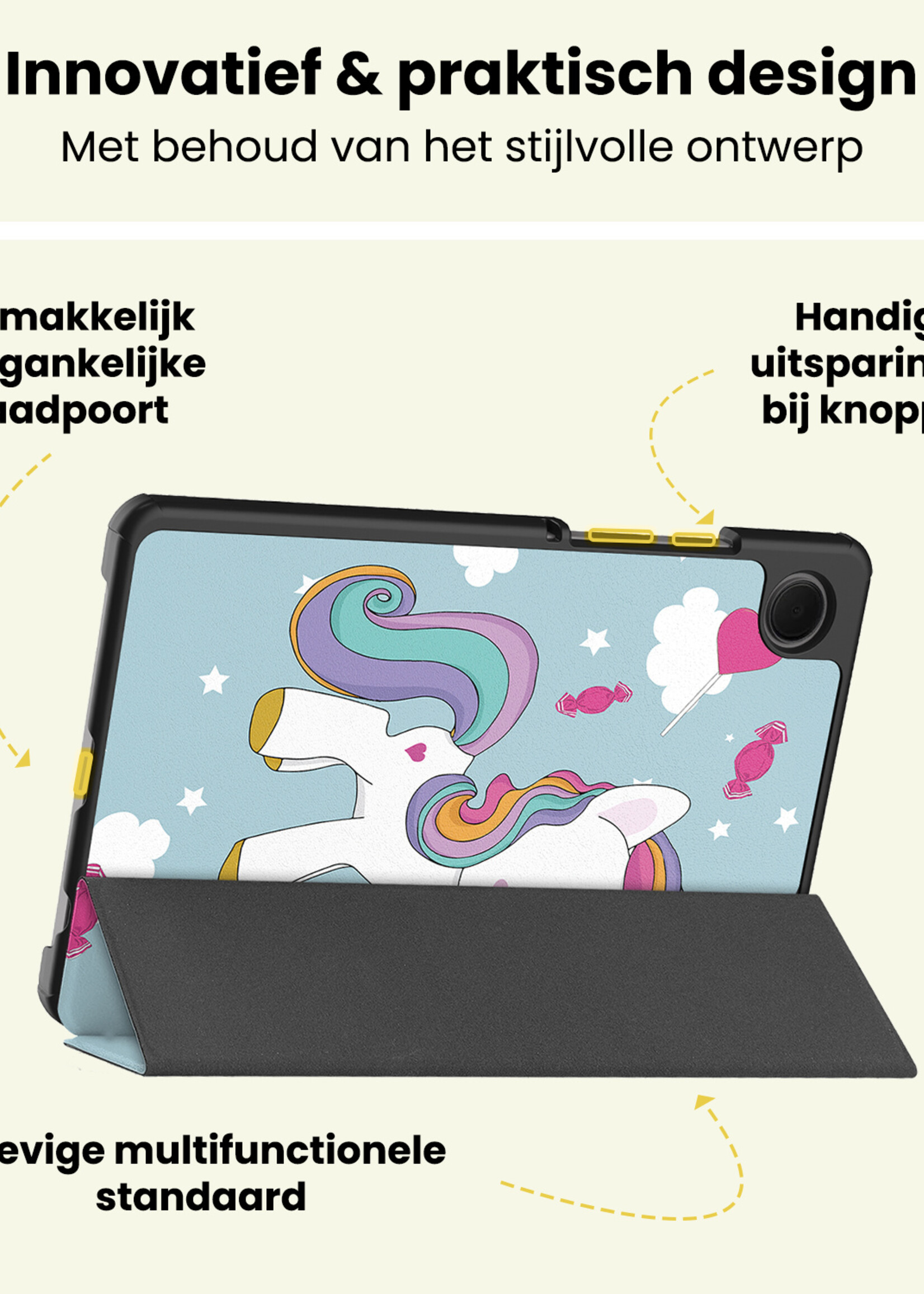 LUQ LUQ Samsung Galaxy Tab A11 Hoes - Eenhoorn