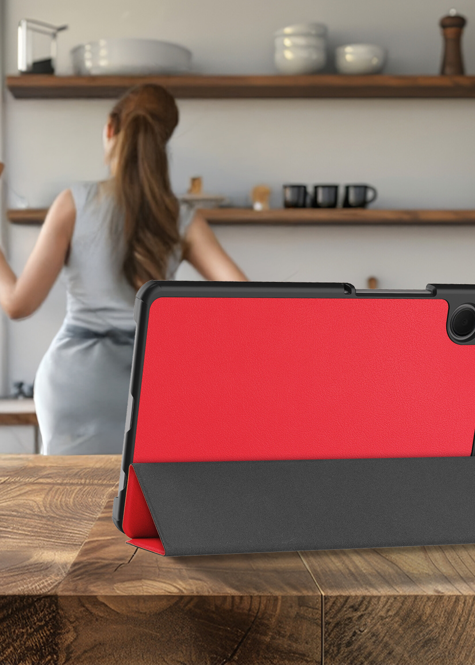 LUQ LUQ Samsung Galaxy Tab A11 Hoes - Rood