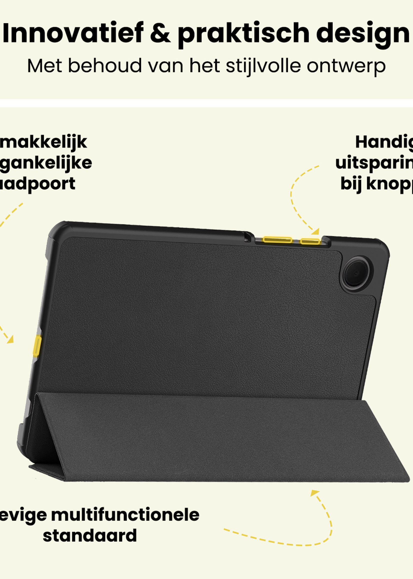 LUQ LUQ Samsung Galaxy Tab A11 Hoes - Zwart