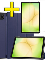 LUQ LUQ Samsung Galaxy Tab A11 Hoes Met Screenprotector - Donkerblauw