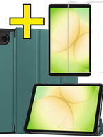 LUQ LUQ Samsung Galaxy Tab A11 Hoes Met Screenprotector - Donkergroen