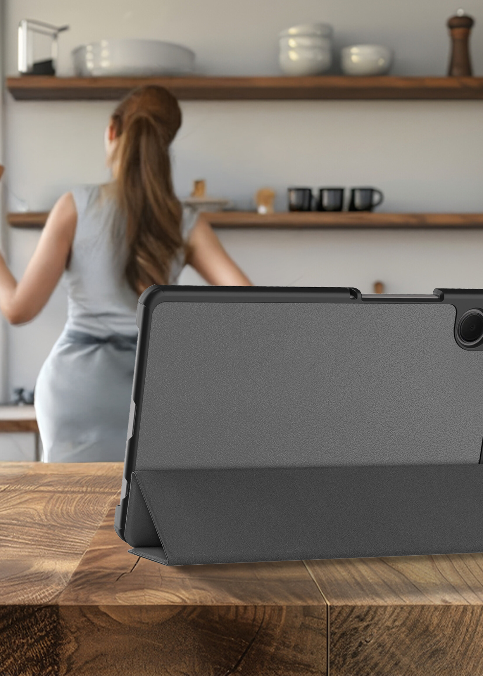 LUQ LUQ Samsung Galaxy Tab A11 Hoes Met Screenprotector - Grijs