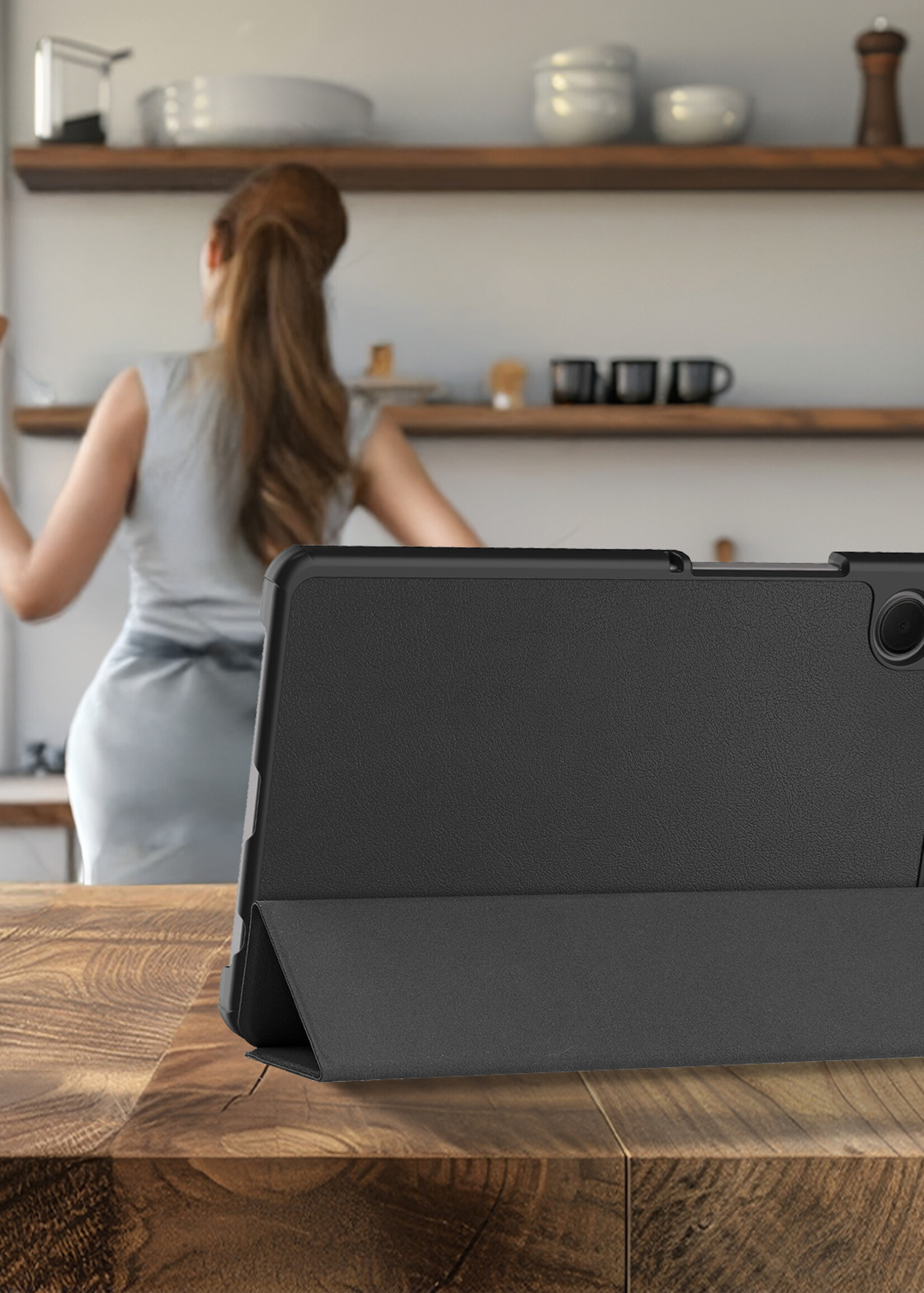 LUQ LUQ Samsung Galaxy Tab A11 Hoes Met Screenprotector - Zwart