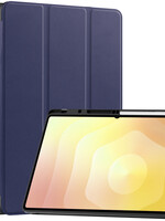 LUQ LUQ Samsung Galaxy Tab S11 Ultra Hoesje Met Uitsparing S Pen - Donkerblauw