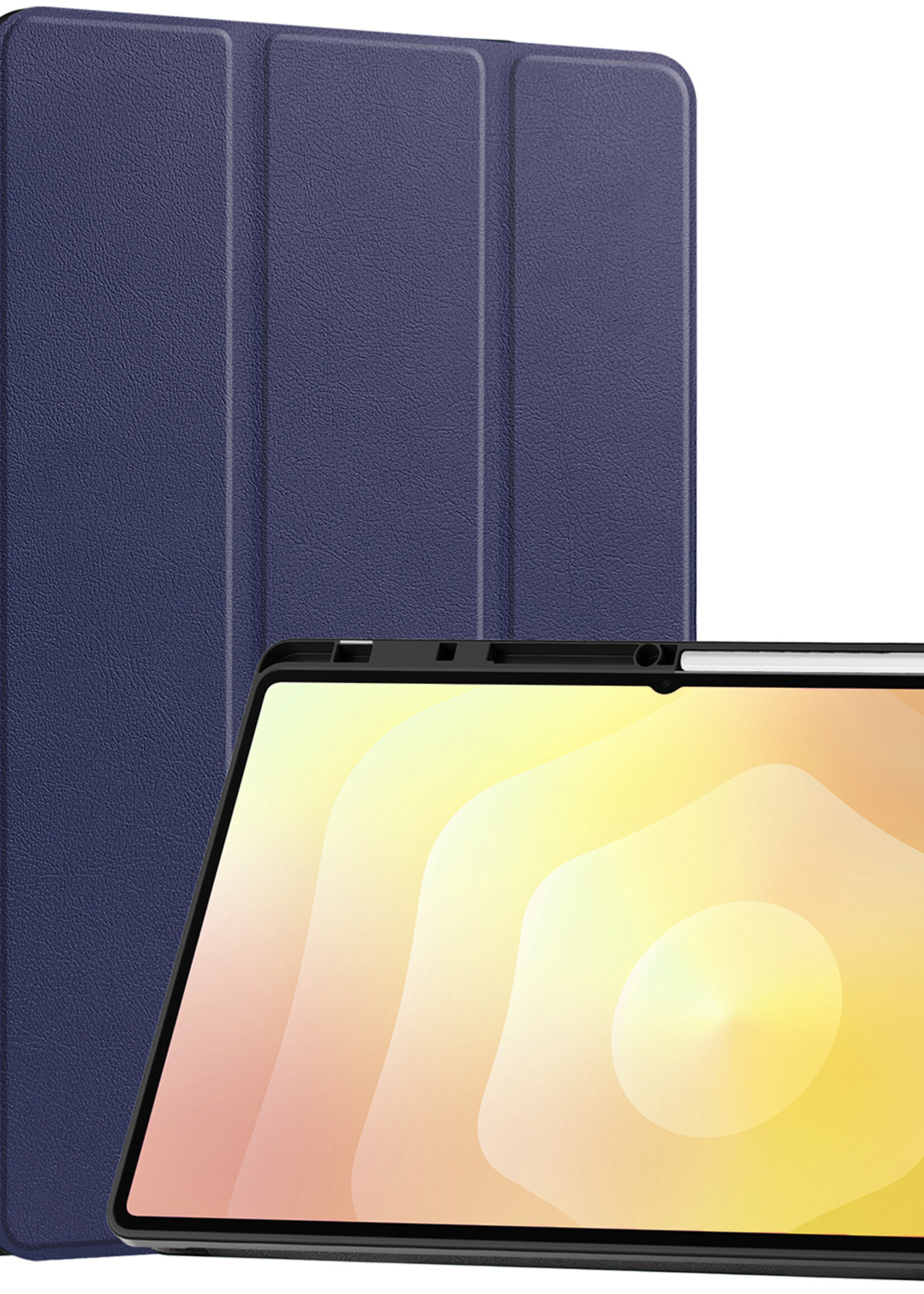 LUQ LUQ Samsung Galaxy Tab S11 Ultra Hoesje Met Uitsparing S Pen - Donkerblauw