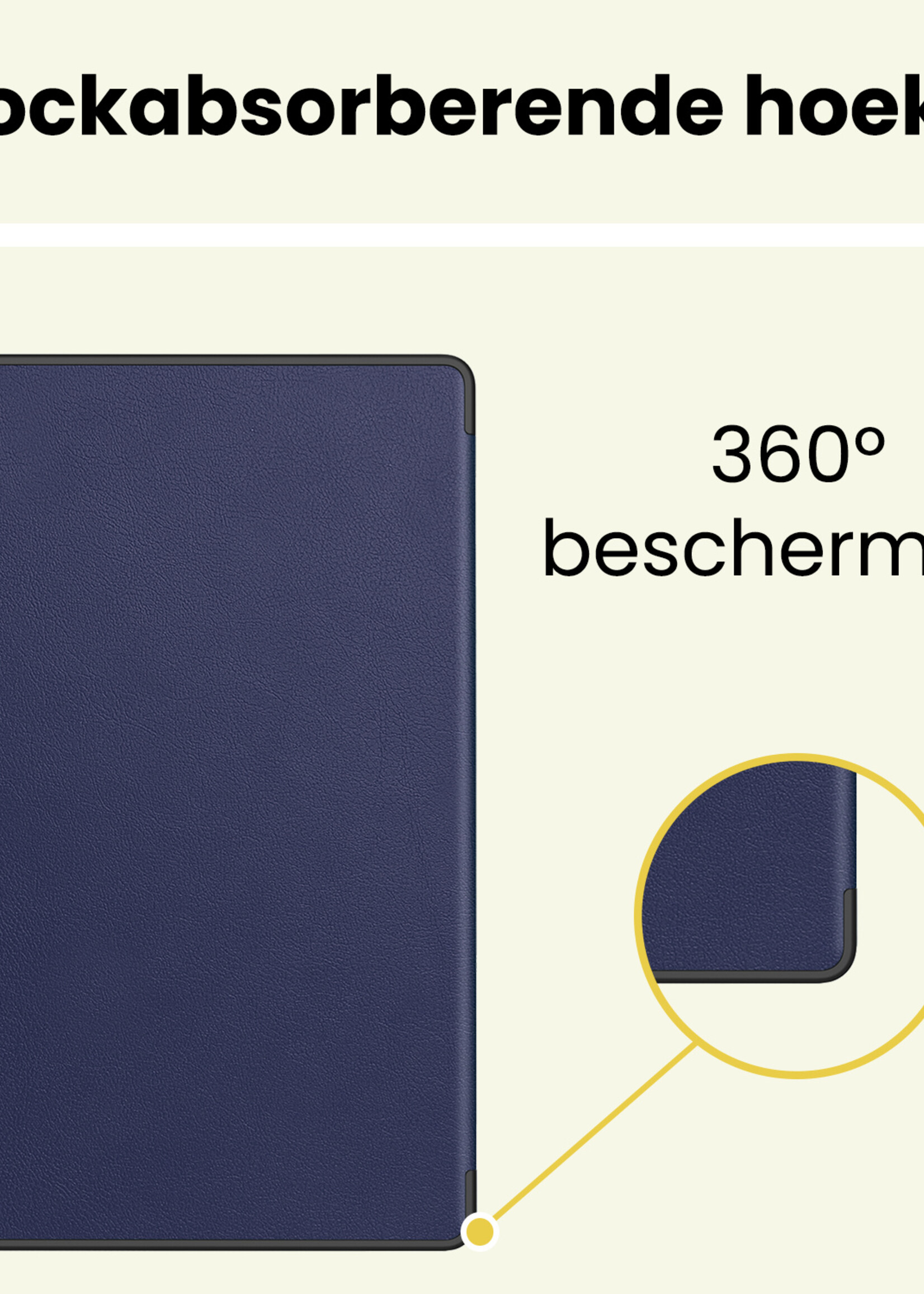 LUQ LUQ Samsung Galaxy Tab S11 Ultra Hoesje Met Uitsparing S Pen - Donkerblauw