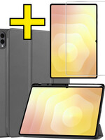 LUQ LUQ Samsung Galaxy Tab S11 Ultra Hoesje Met Uitsparing S Pen Met Screenprotector - Grijs