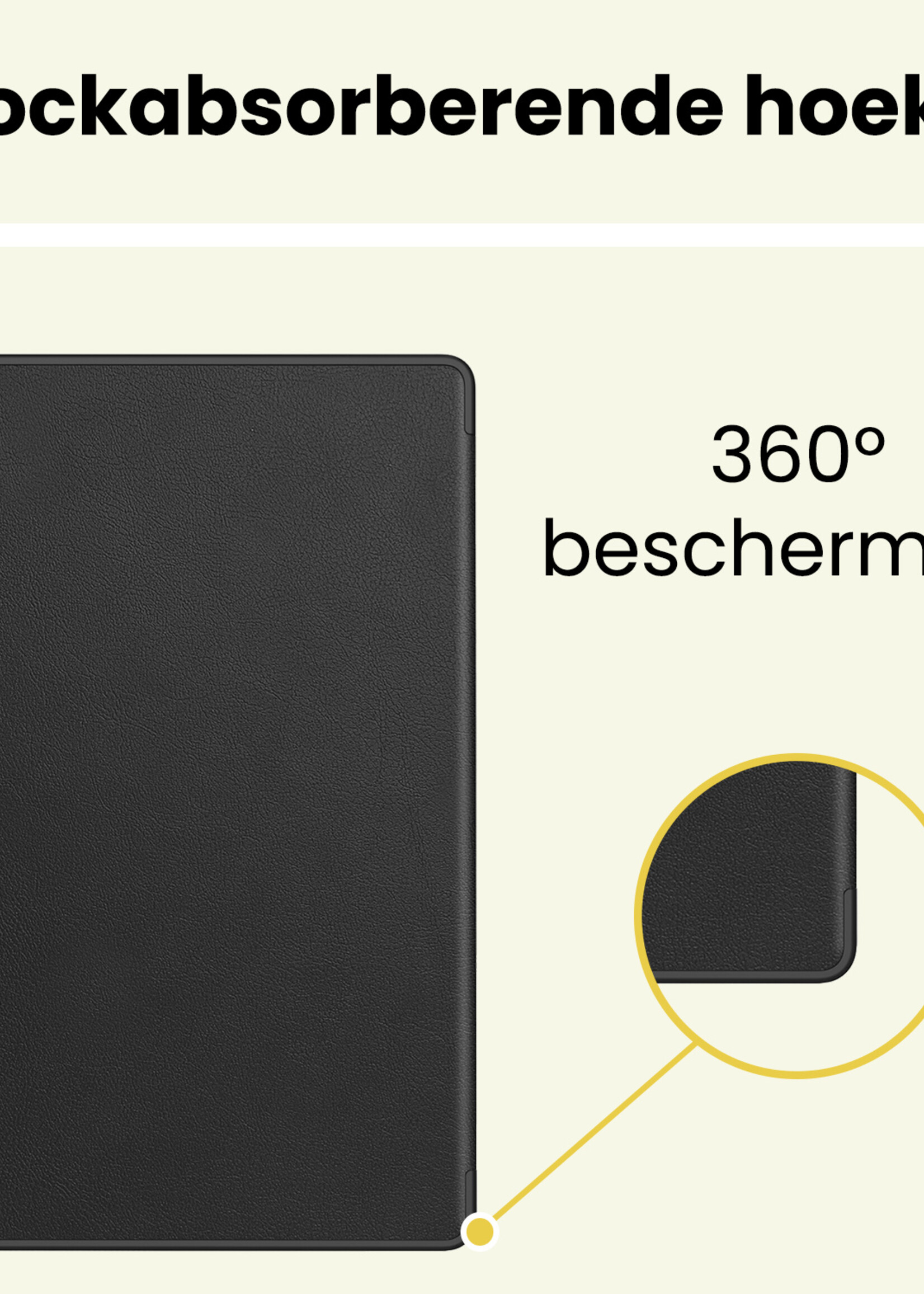 LUQ LUQ Samsung Galaxy Tab S11 Ultra Hoesje Met Uitsparing S Pen Met Screenprotector - Zwart