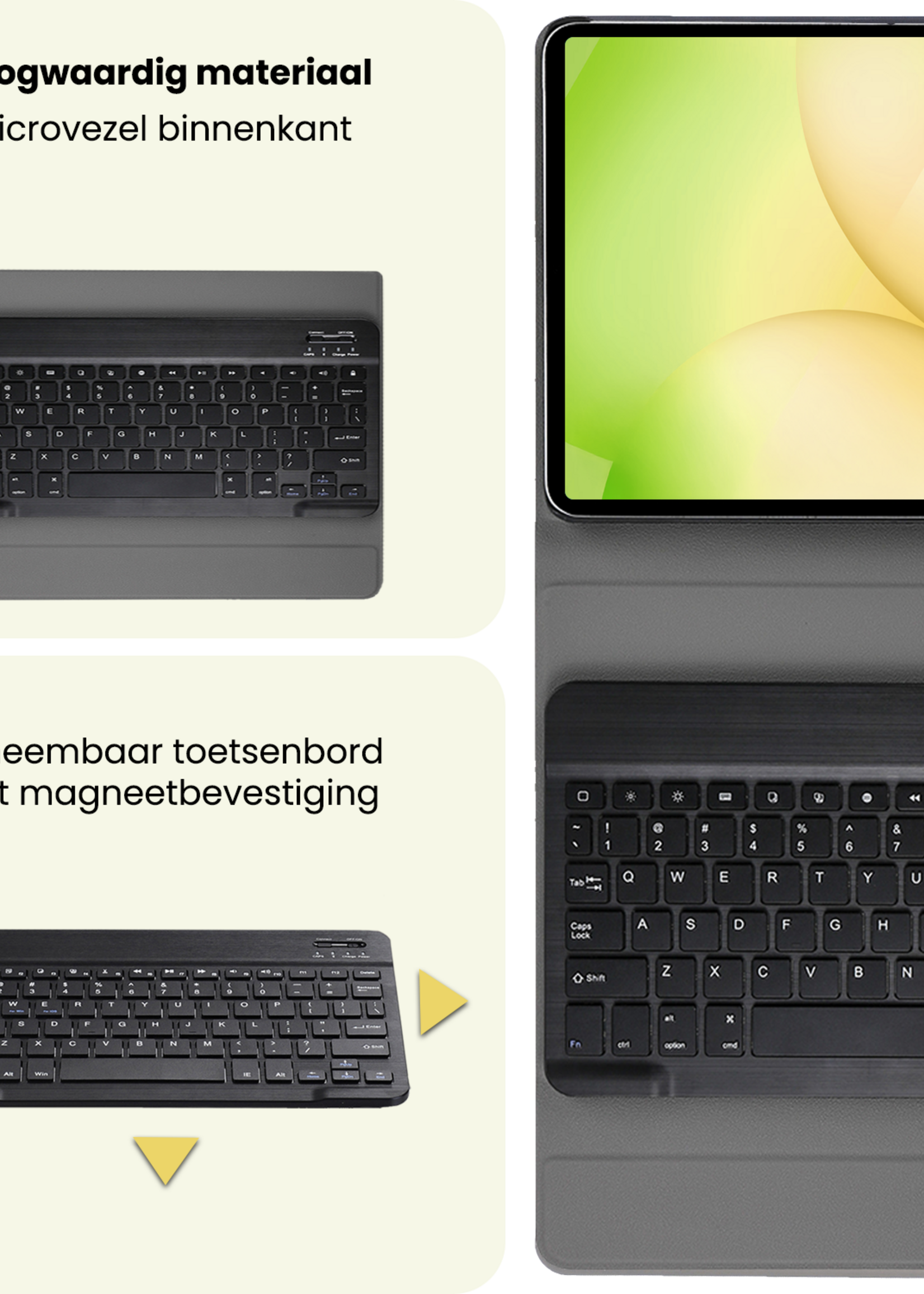 LUQ LUQ Samsung Galaxy Tab A11 Toetsenbordhoes - Zwart