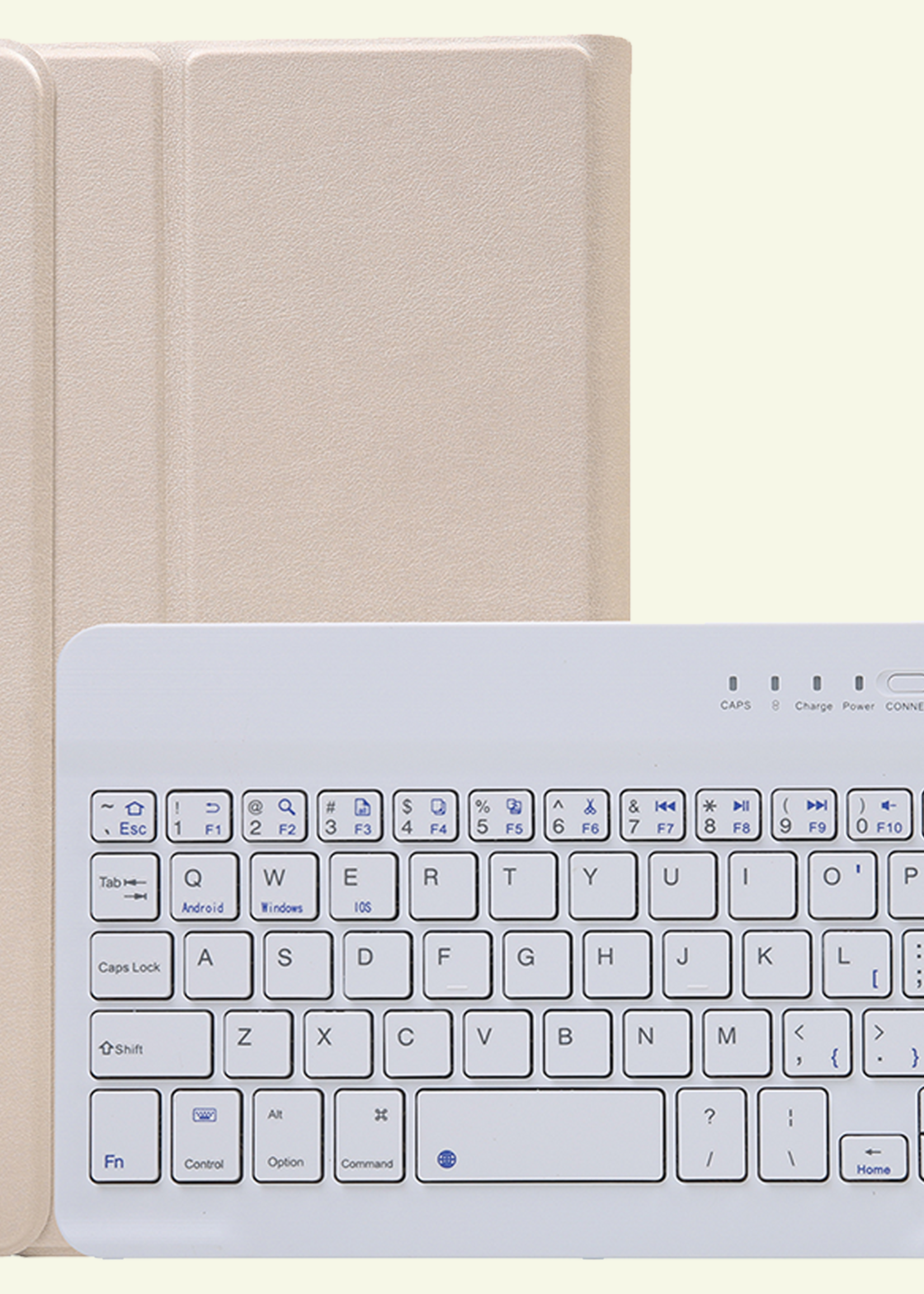 LUQ LUQ Samsung Galaxy Tab A11 Toetsenbordhoes Met Screenprotector - Goud