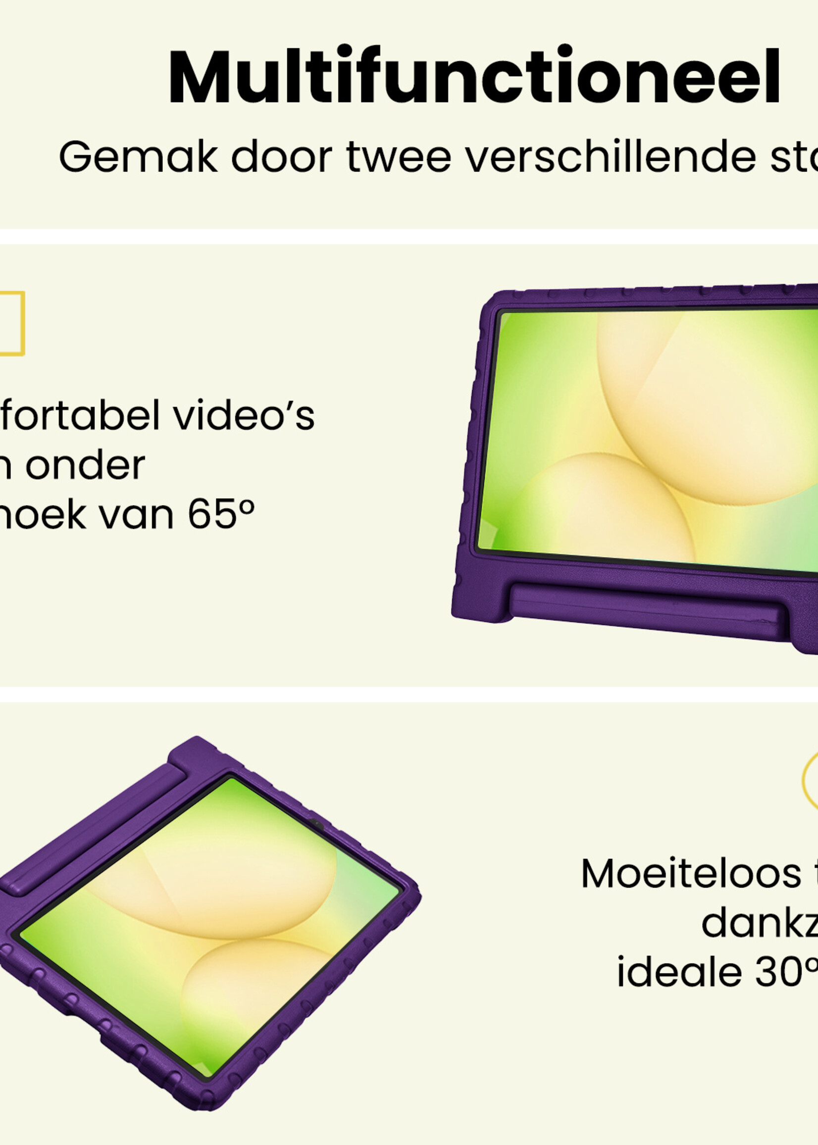 LUQ LUQ Samsung Galaxy Tab A11 Kinderhoes - Paars