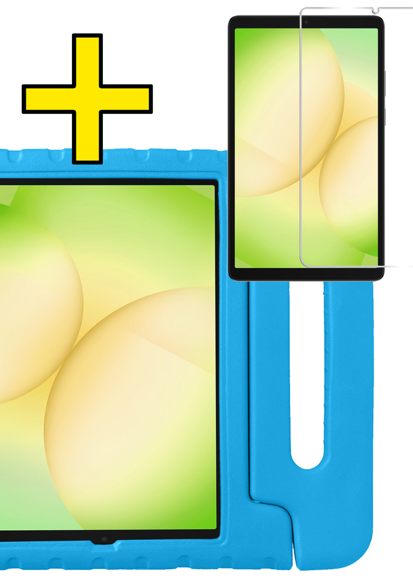 LUQ LUQ Samsung Galaxy Tab A11 Kinderhoes Met Screenprotector - Blauw