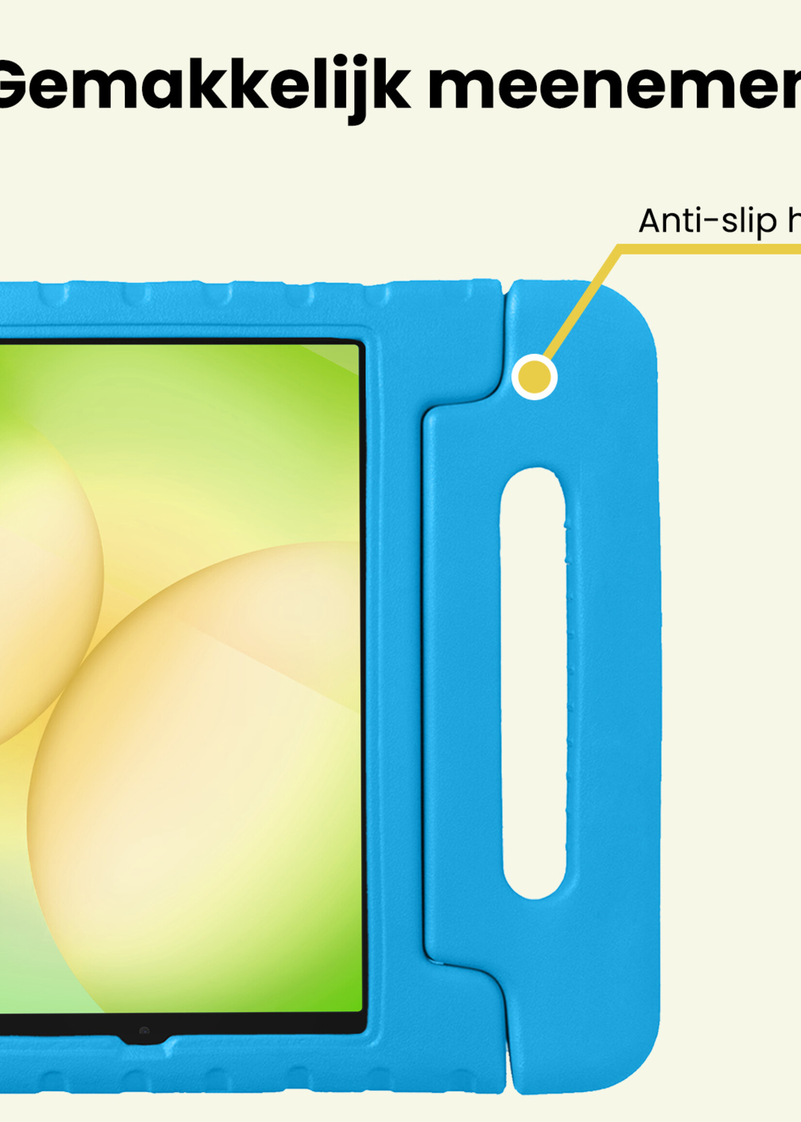 LUQ LUQ Samsung Galaxy Tab A11 Kinderhoes Met Screenprotector - Blauw