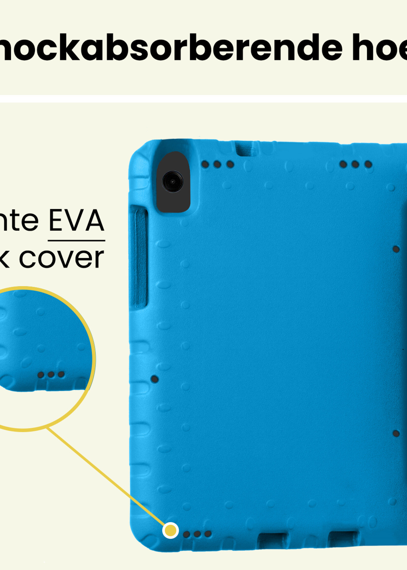 LUQ LUQ Samsung Galaxy Tab A11 Kinderhoes Met Screenprotector - Blauw