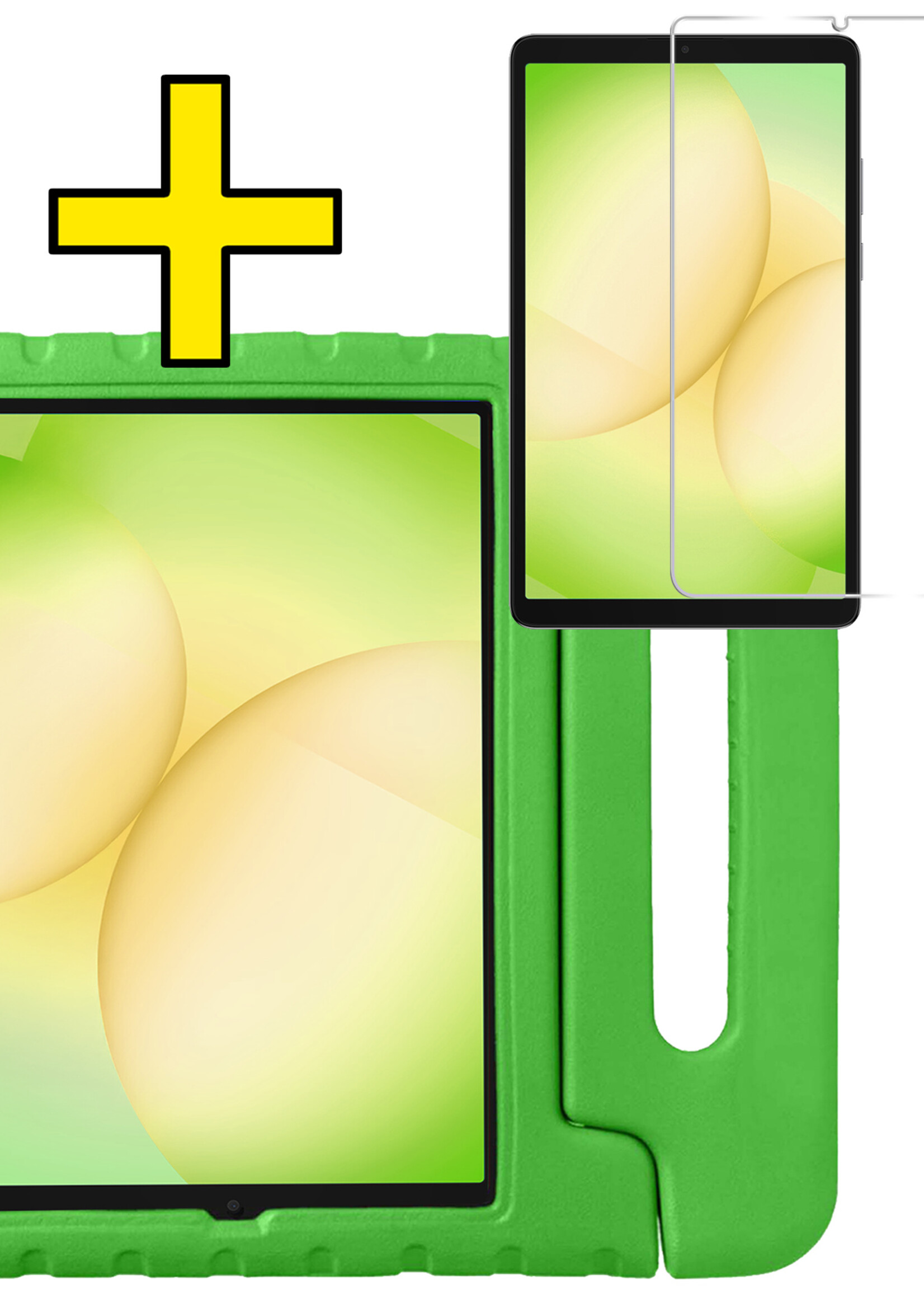 LUQ LUQ Samsung Galaxy Tab A11 Kinderhoes Met Screenprotector - Groen