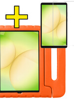 LUQ LUQ Samsung Galaxy Tab A11 Kinderhoes Met Screenprotector - Oranje