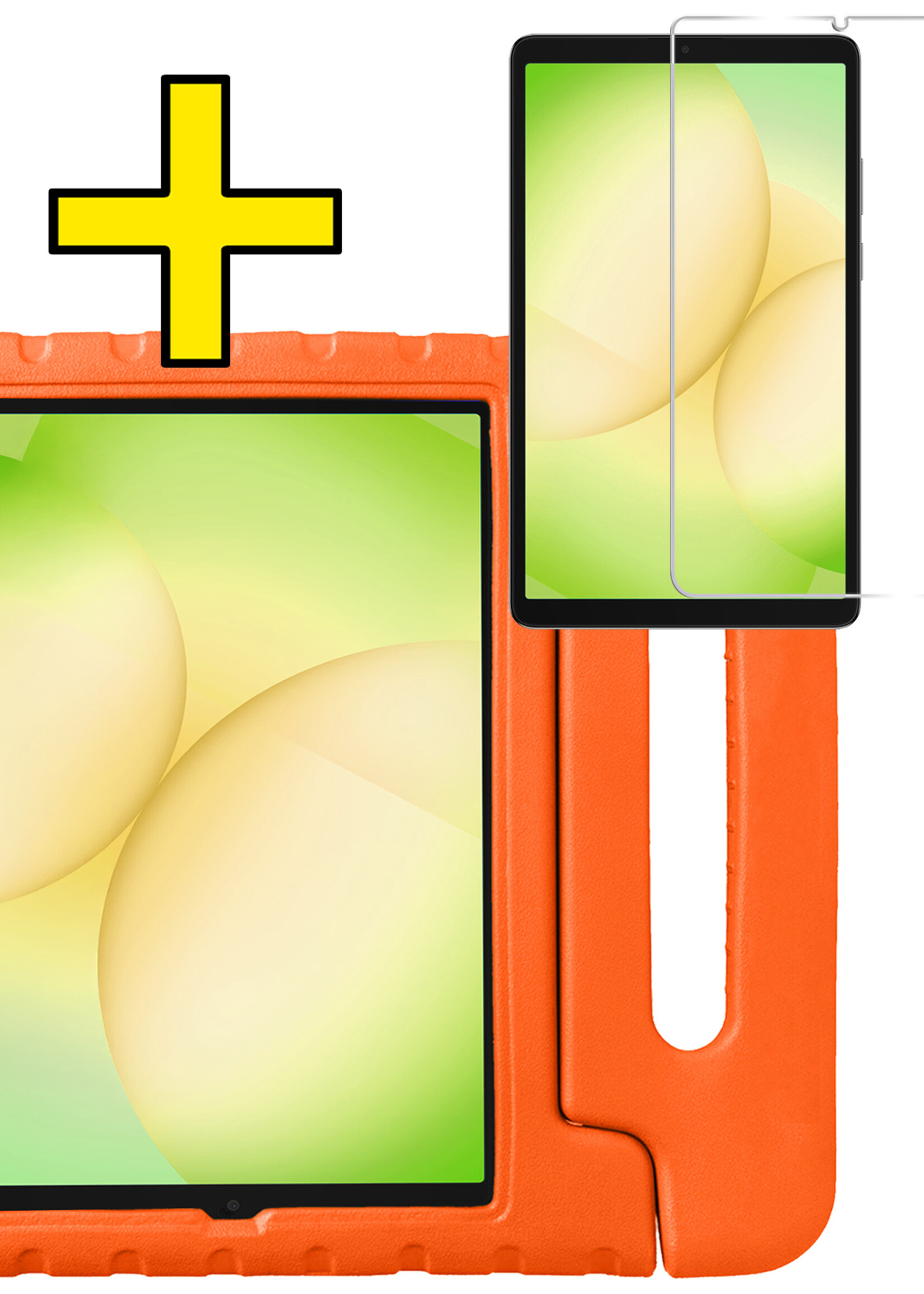 LUQ LUQ Samsung Galaxy Tab A11 Kinderhoes Met Screenprotector - Oranje