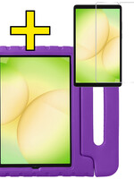 LUQ LUQ Samsung Galaxy Tab A11 Kinderhoes Met Screenprotector - Paars