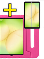 LUQ LUQ Samsung Galaxy Tab A11 Kinderhoes Met Screenprotector - Roze