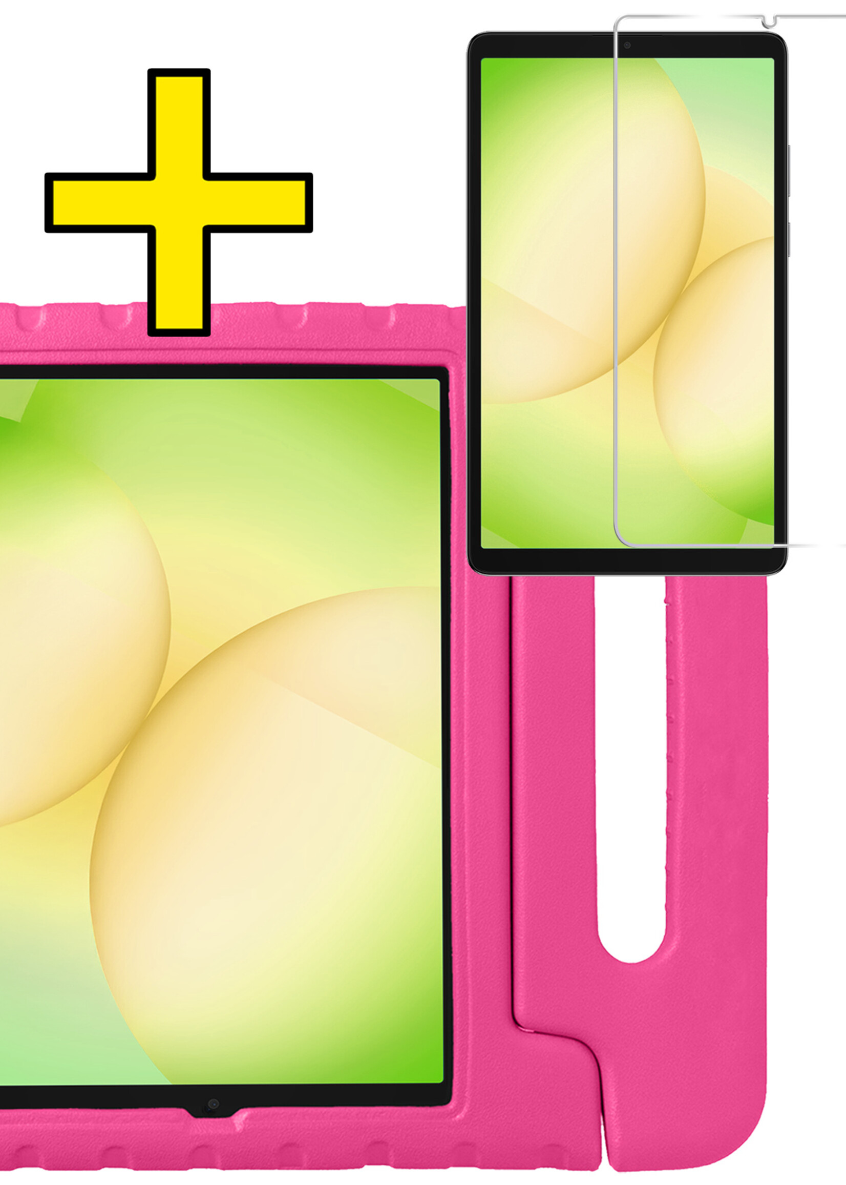 LUQ LUQ Samsung Galaxy Tab A11 Kinderhoes Met Screenprotector - Roze