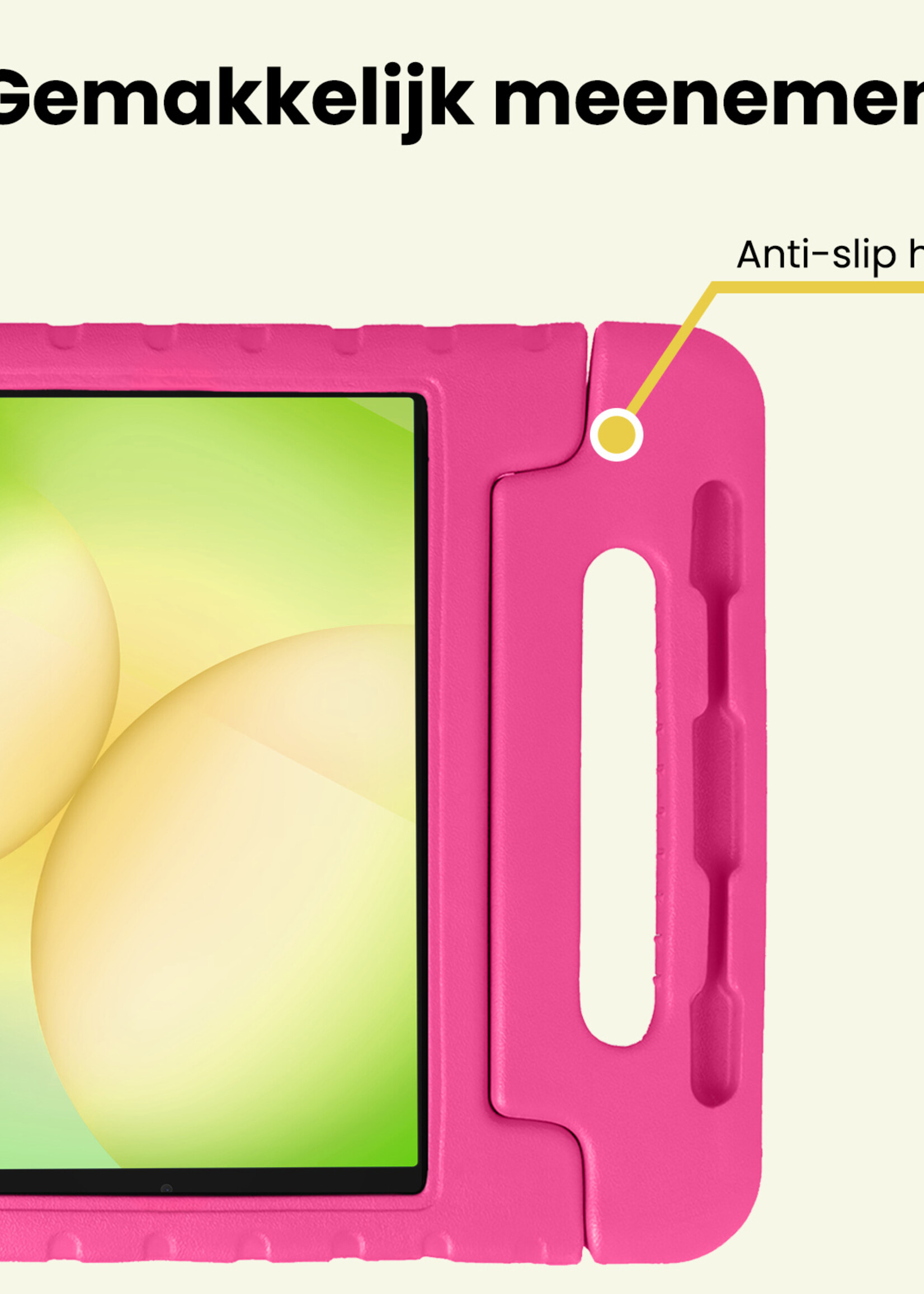 LUQ LUQ Samsung Galaxy Tab A11 Kinderhoes Met Screenprotector - Roze