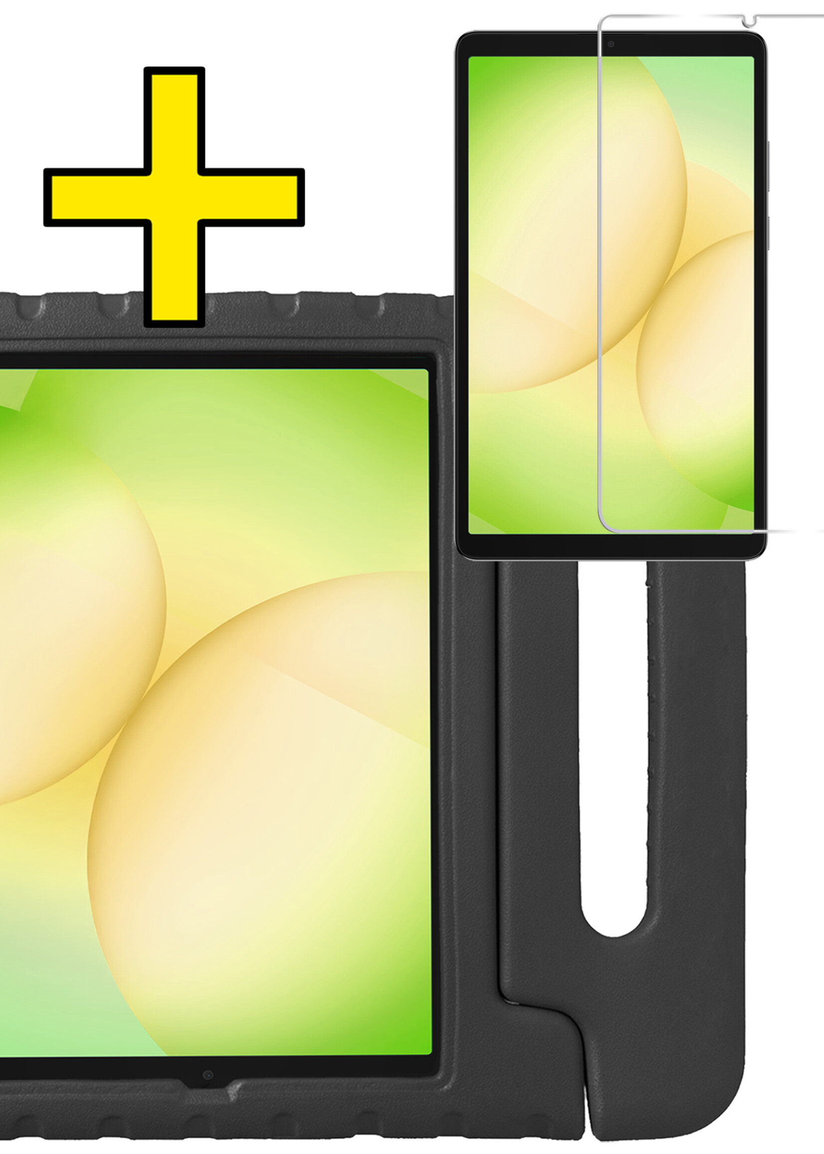 LUQ LUQ Samsung Galaxy Tab A11 Kinderhoes Met Screenprotector - Zwart
