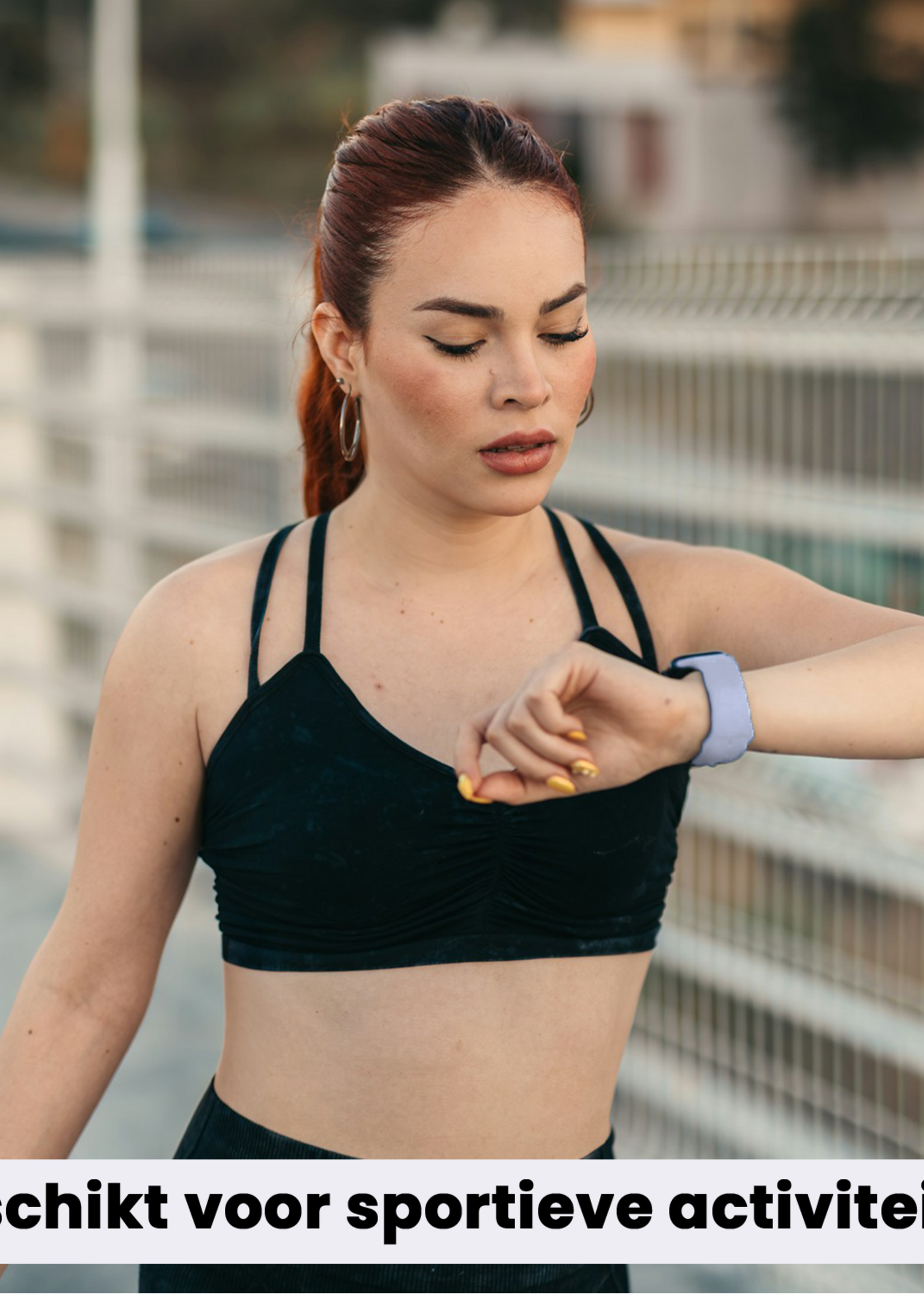 LUQ LUQ Apple Watch Bandje Siliconen Verstelbaar (49 mm) - Baby Blauw