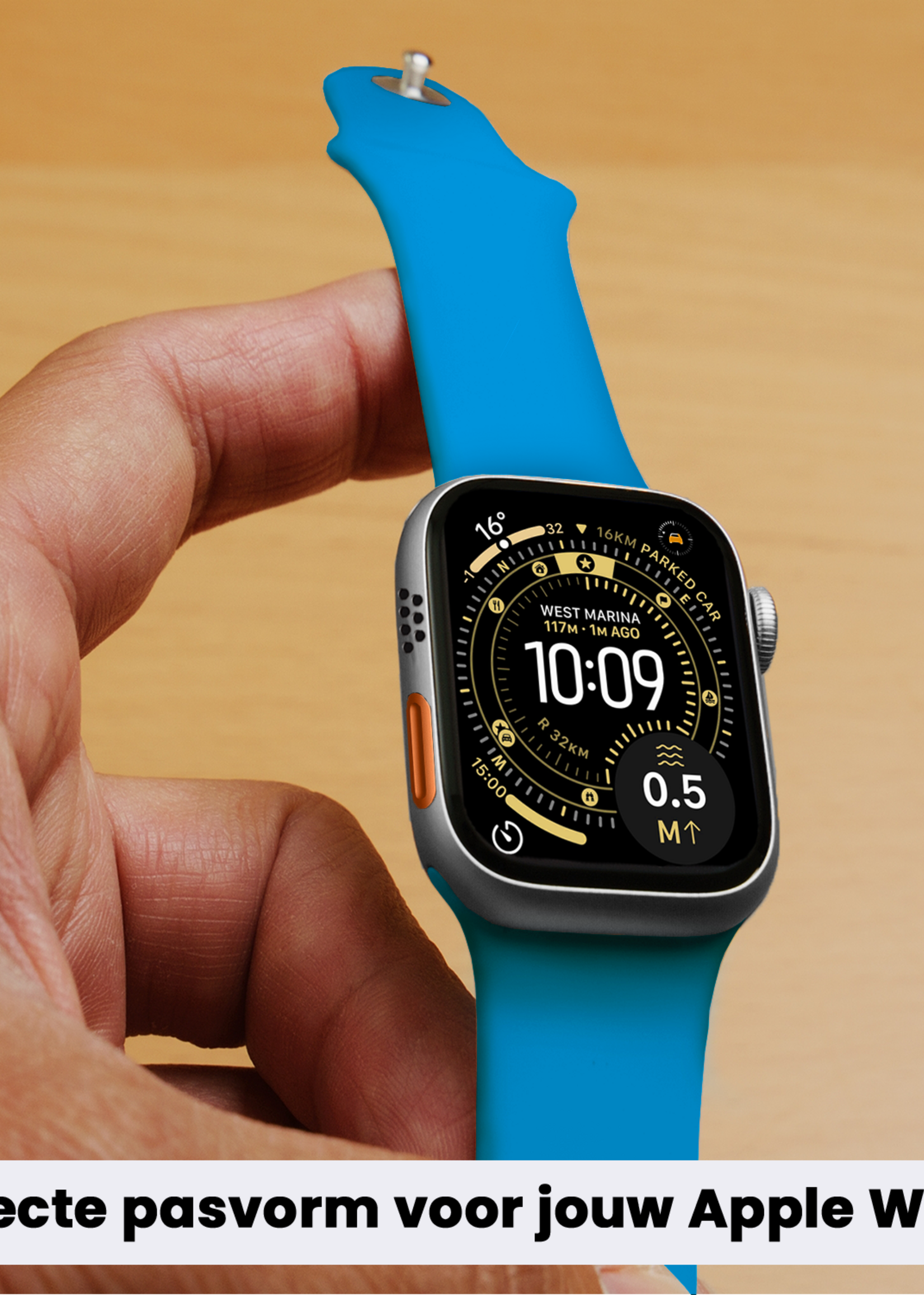 LUQ LUQ Apple Watch Bandje Siliconen Verstelbaar (49 mm) - Blauw