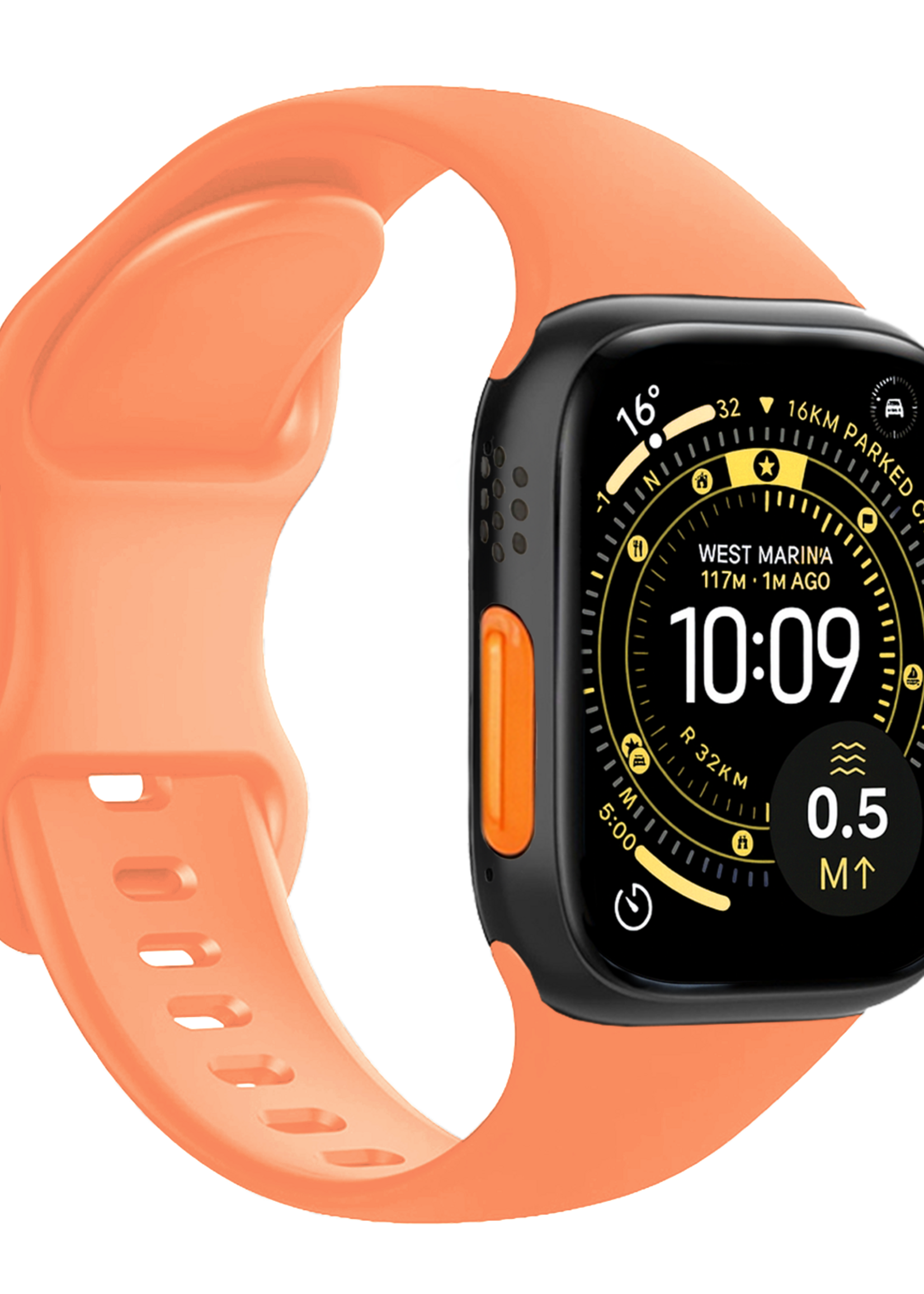 LUQ LUQ Apple Watch Bandje Siliconen Verstelbaar (49 mm) - Calendula