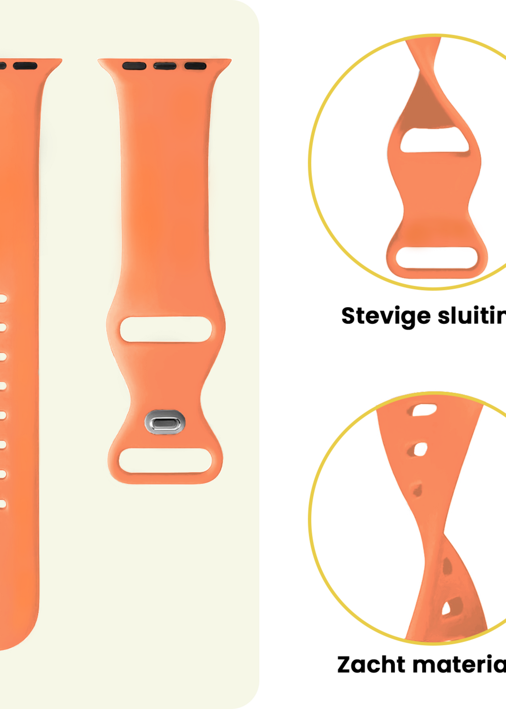 LUQ LUQ Apple Watch Bandje Siliconen Verstelbaar (49 mm) - Calendula