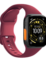 LUQ LUQ Apple Watch Bandje Siliconen Verstelbaar (49 mm) - Donker Rood