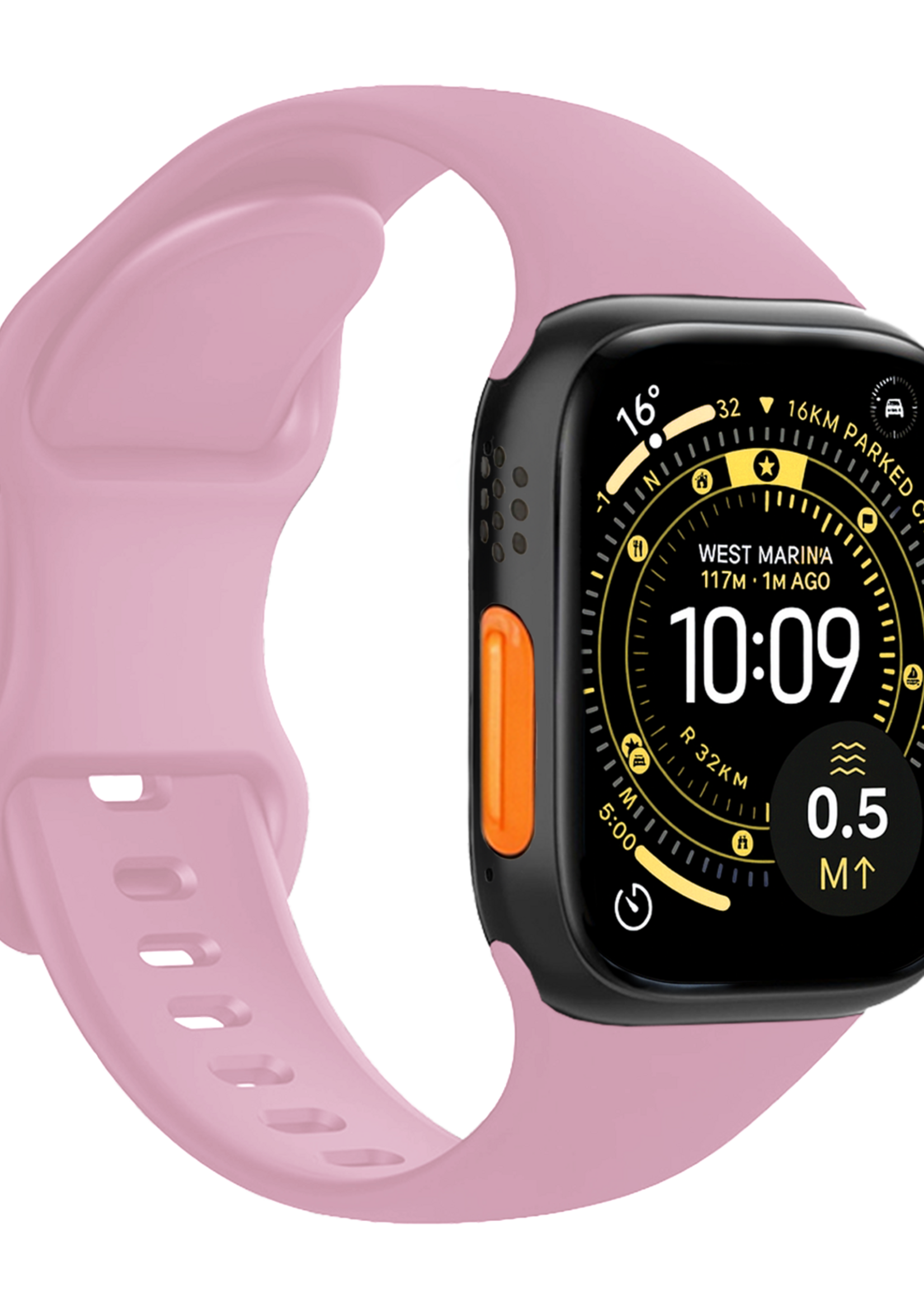 LUQ LUQ Apple Watch Bandje Siliconen Verstelbaar (49 mm) - Lila