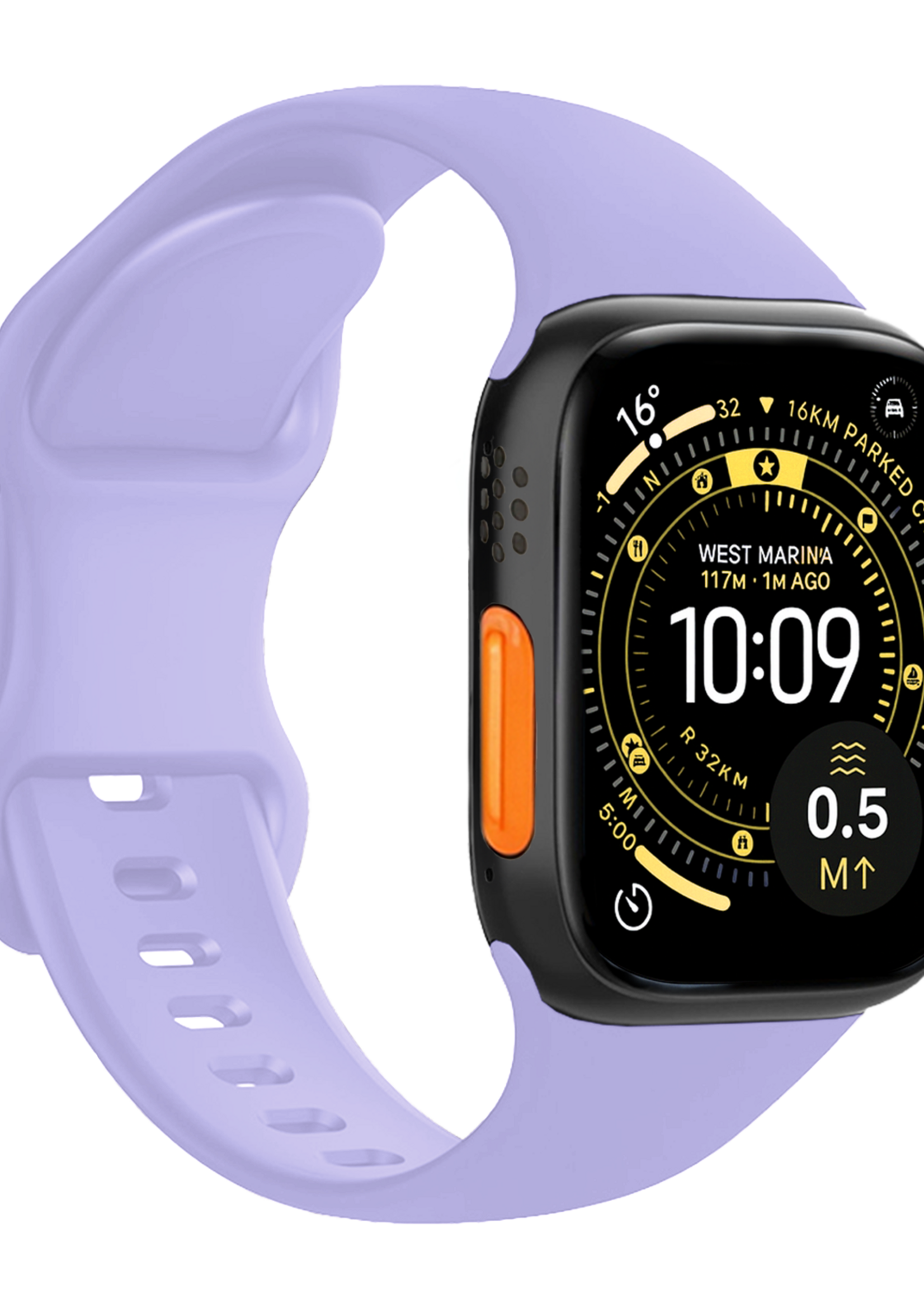 LUQ LUQ Apple Watch Bandje Siliconen Verstelbaar (49 mm) - Violet