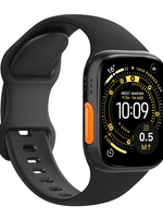 LUQ LUQ Apple Watch Bandje Siliconen Verstelbaar (49 mm) - Zwart