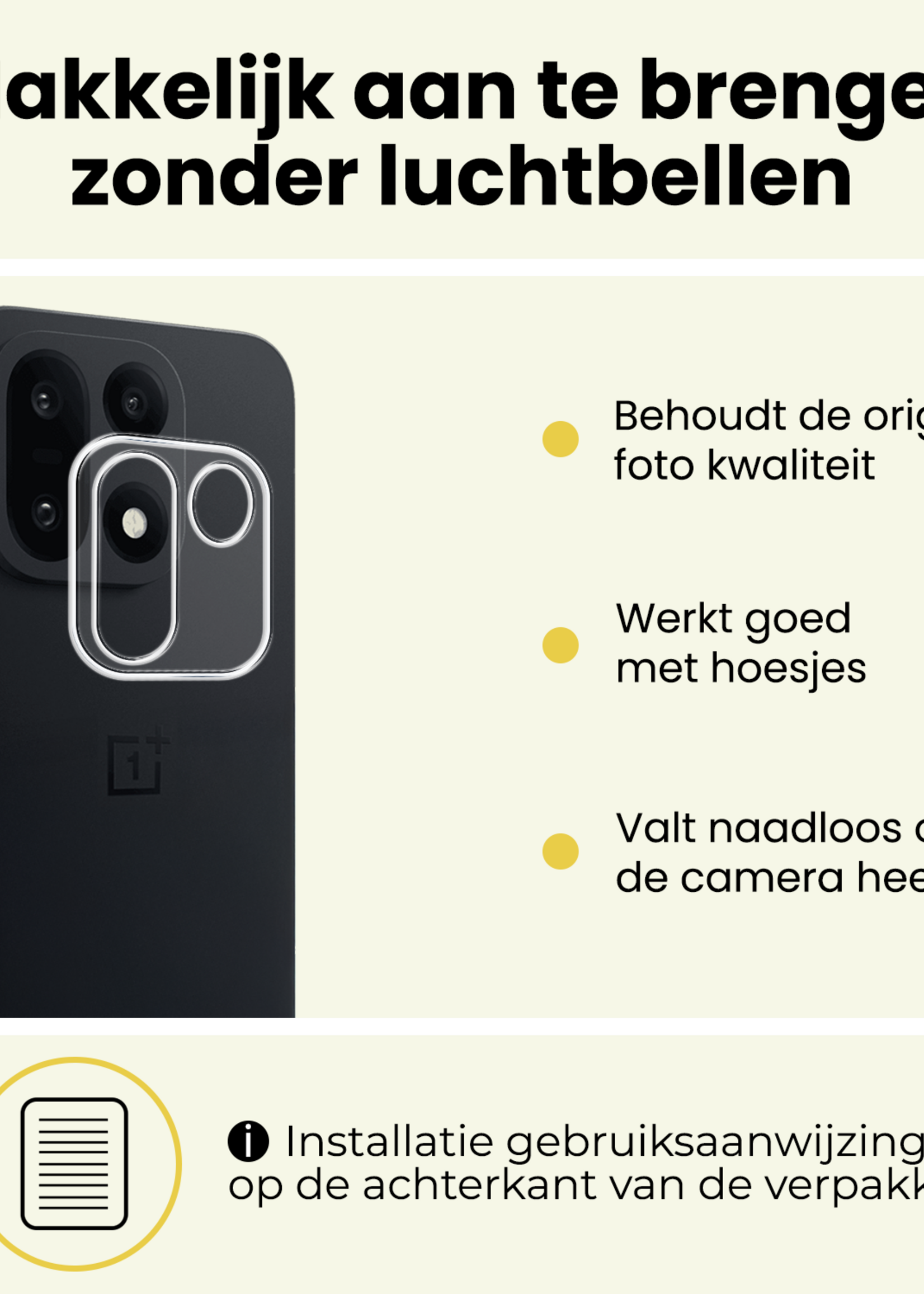 LUQ LUQ OnePlus 15 Camera Screenprotector - 3 PACK