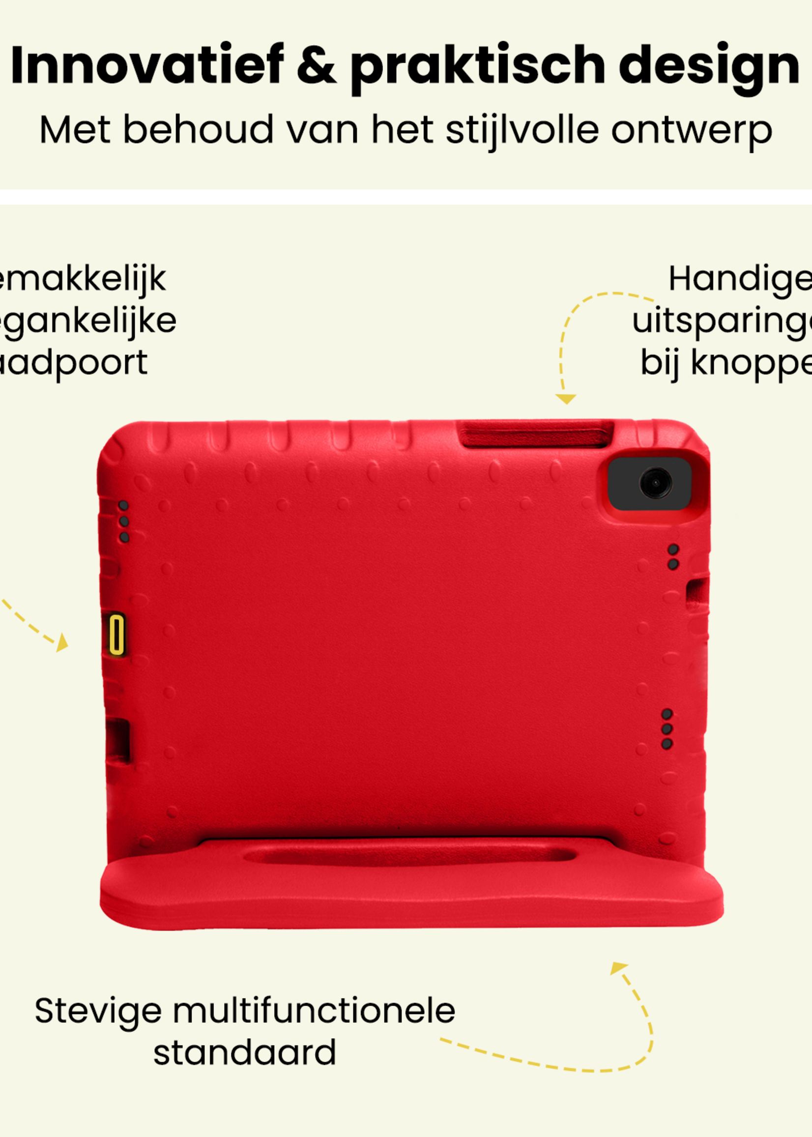 LUQ LUQ Samsung Galaxy Tab A11 Plus Kinderhoes - Rood