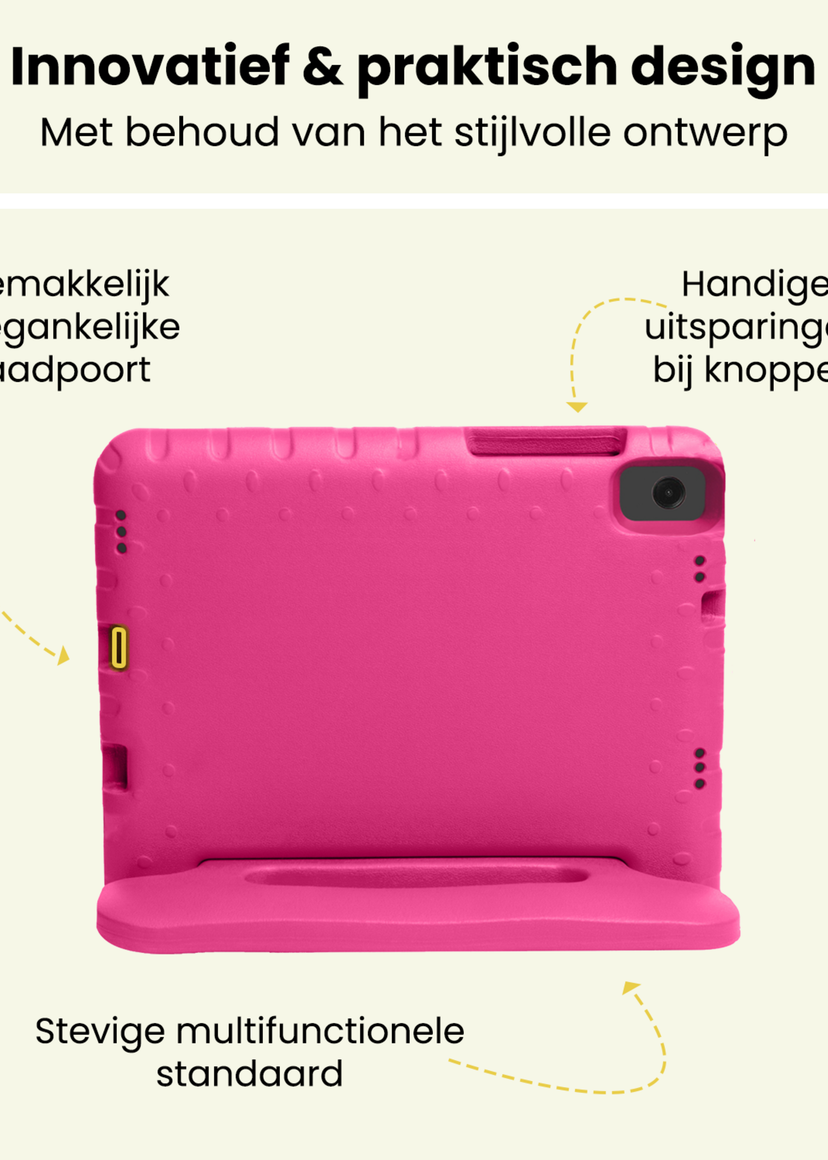 LUQ LUQ Samsung Galaxy Tab A11 Plus Kinderhoes - Roze