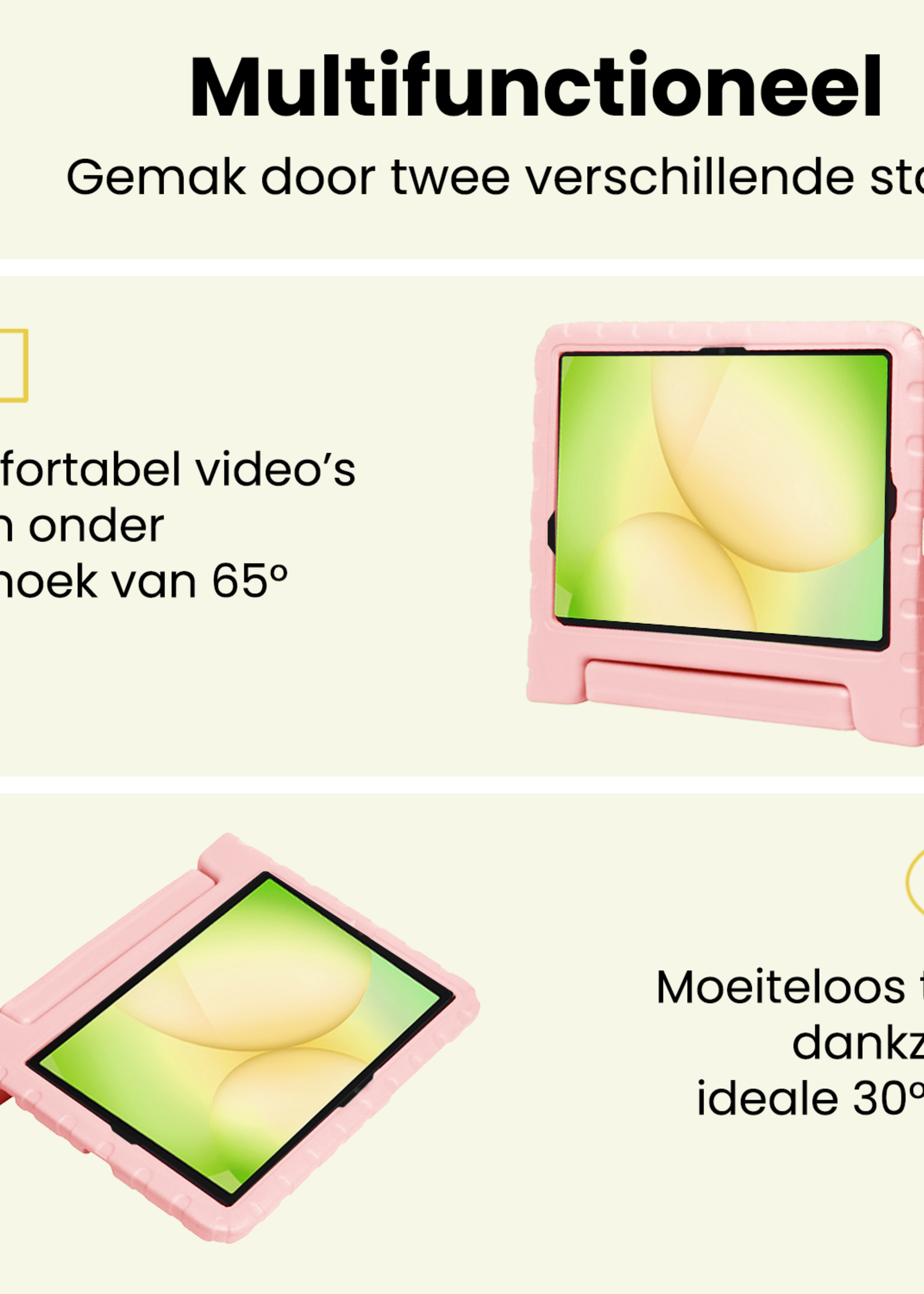 LUQ LUQ Samsung Galaxy Tab A11 Plus Kinderhoes - Zalm