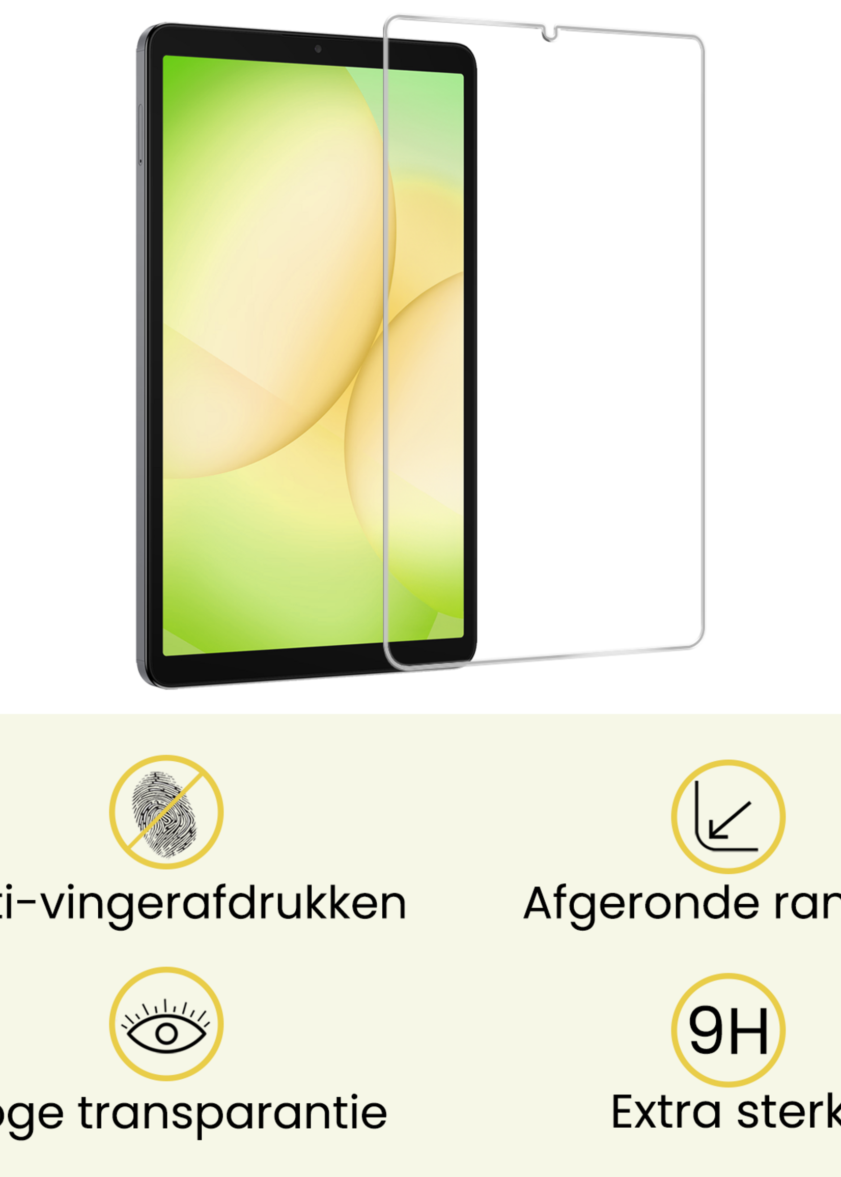 LUQ LUQ Samsung Galaxy Tab A11 Plus Kinderhoes Met Screenprotector - Groen