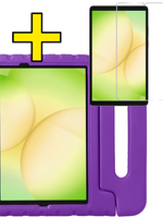 LUQ LUQ Samsung Galaxy Tab A11 Plus Kinderhoes Met Screenprotector - Paars