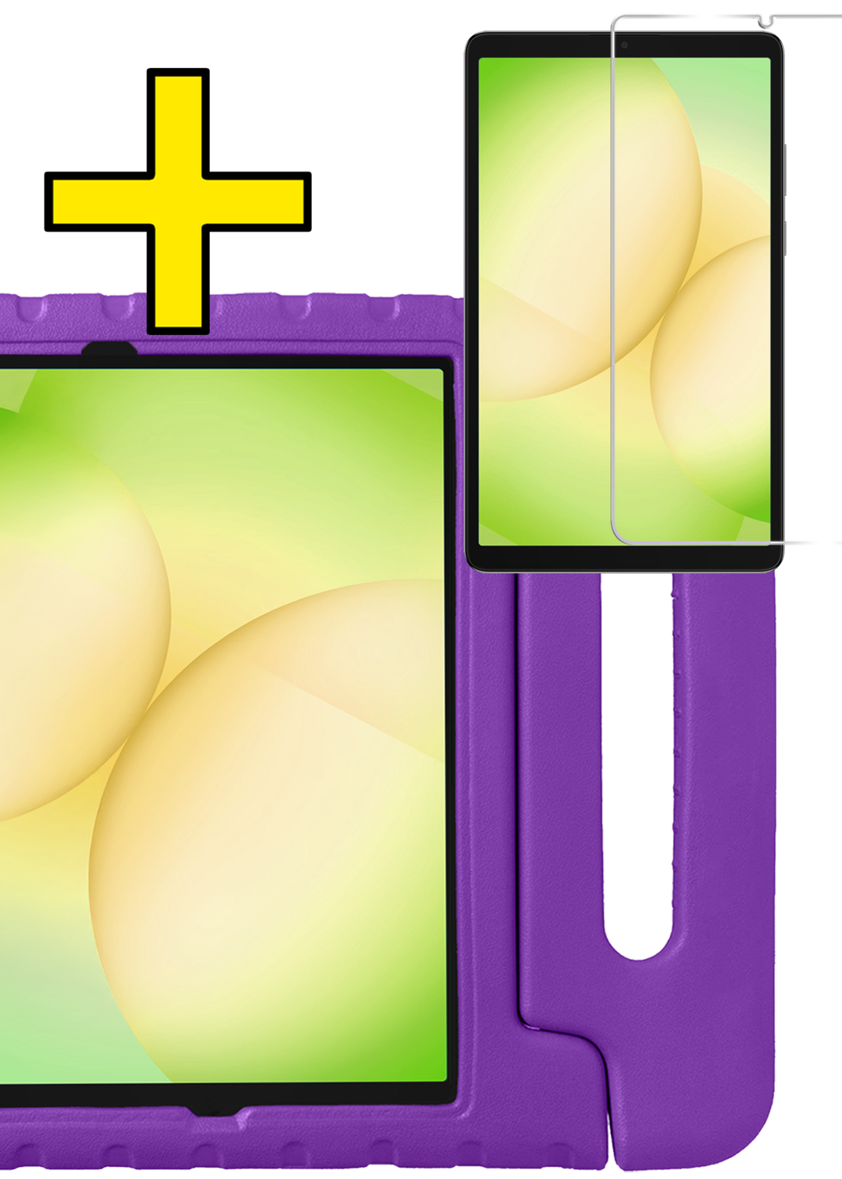 LUQ LUQ Samsung Galaxy Tab A11 Plus Kinderhoes Met Screenprotector - Paars